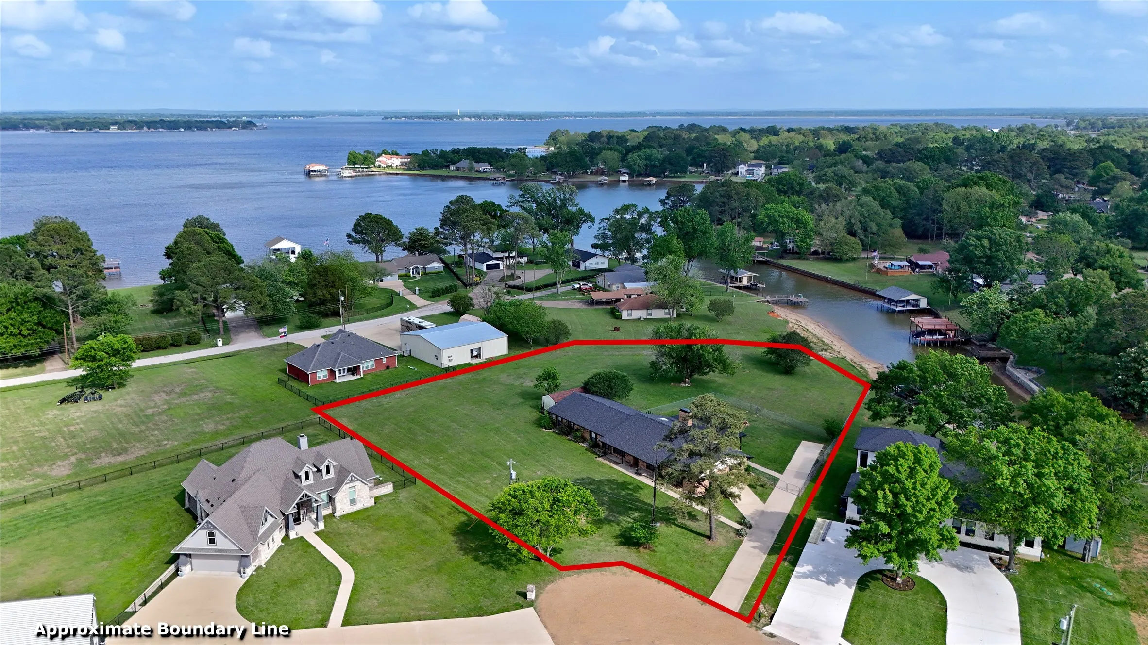 Property backs to one of the canals of Cedar Creek Lake