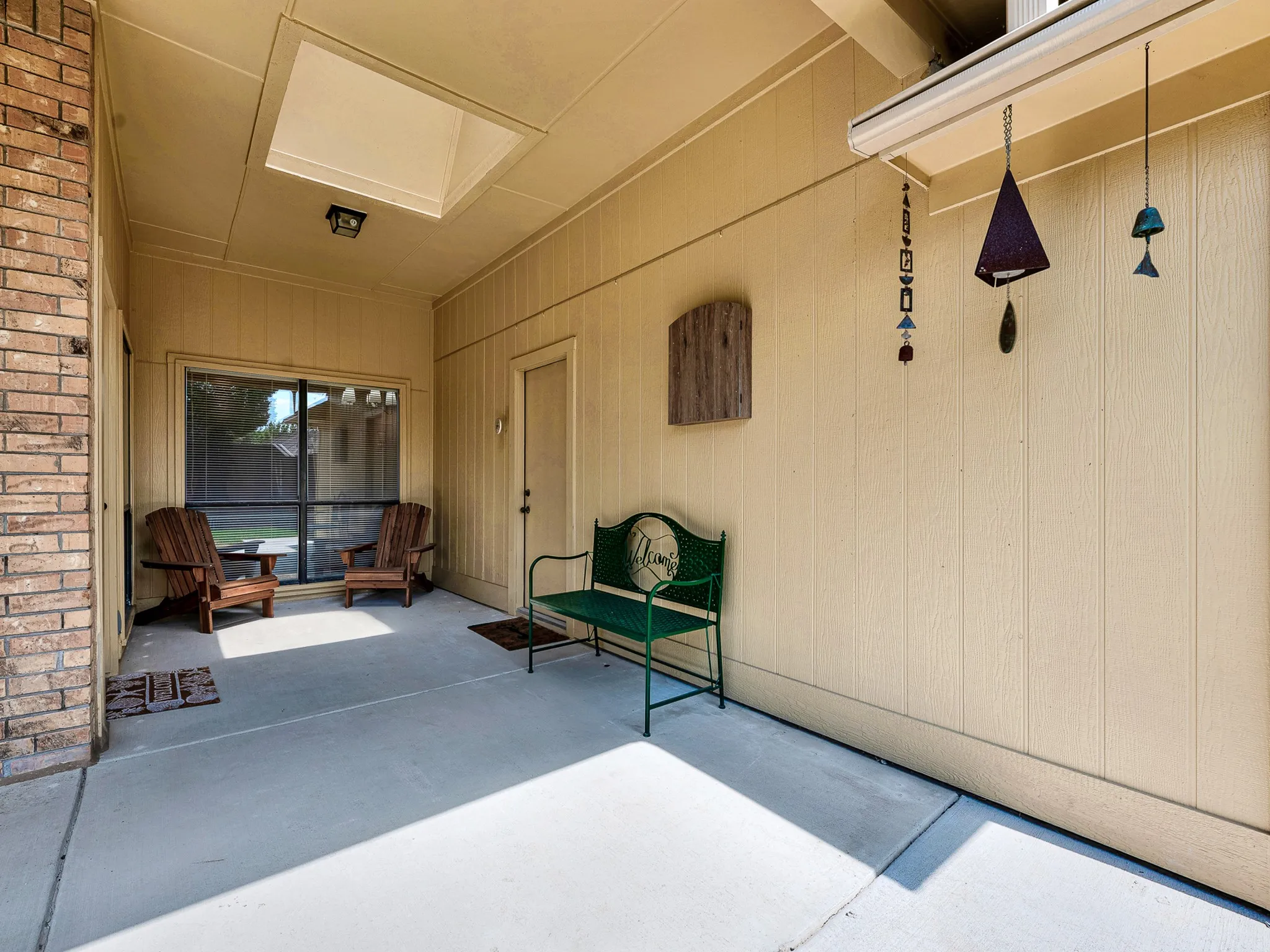 Access to living area and garage area, skylight to give the space added light.