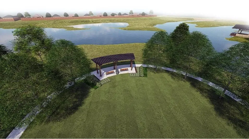 Community trails around lake