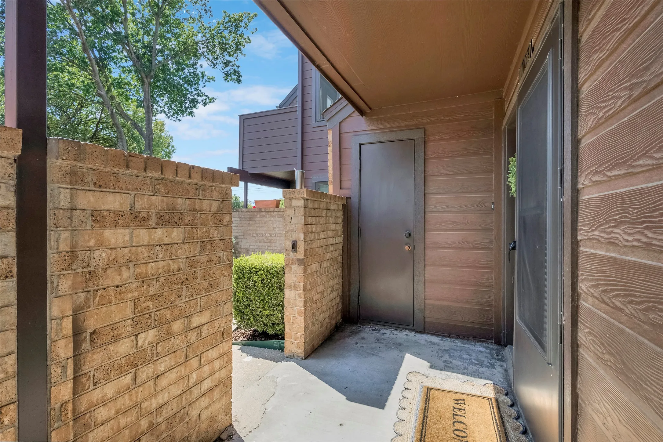 Covered front patio.