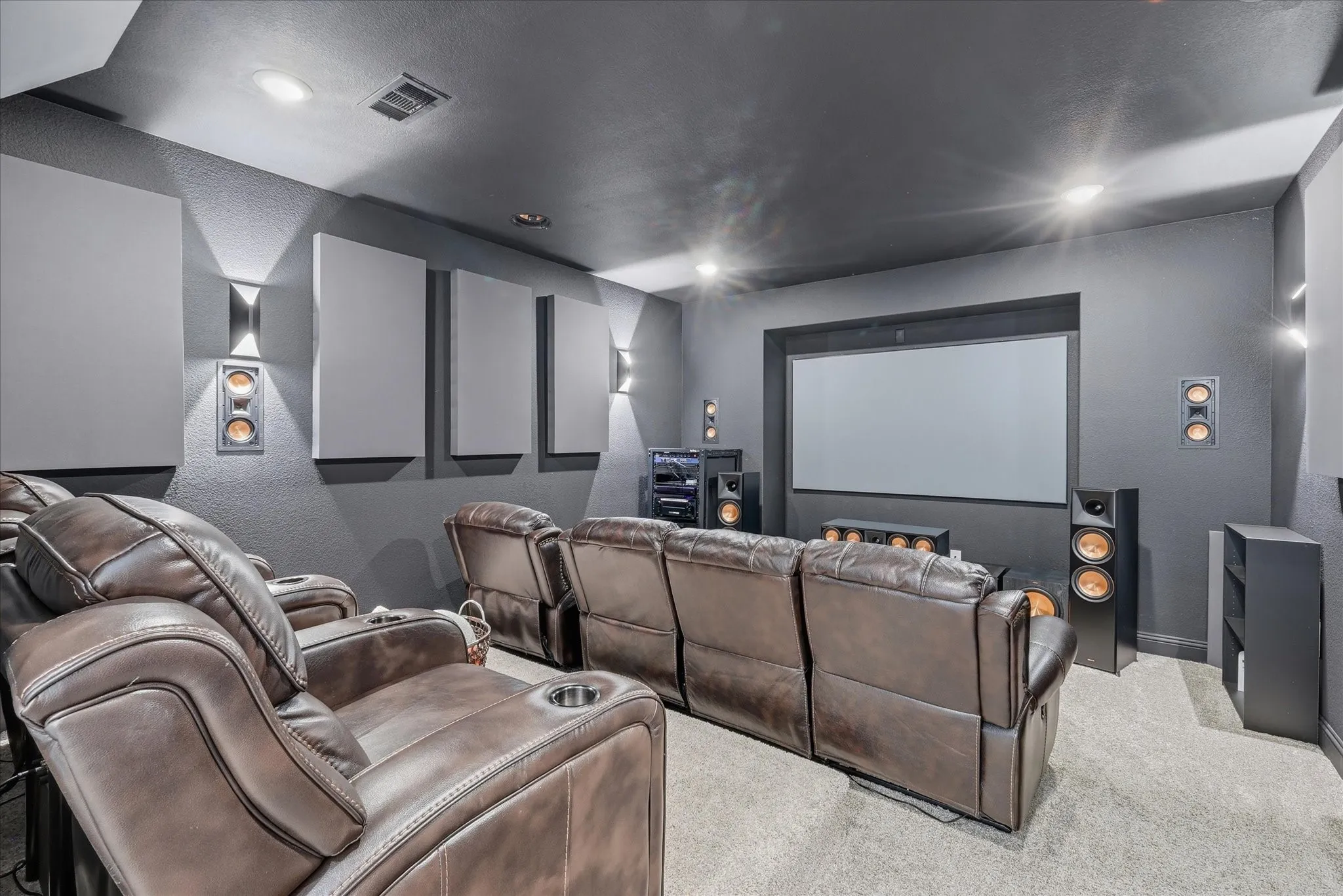 This is where you escape, recline and relax watching the latest blockbuster.