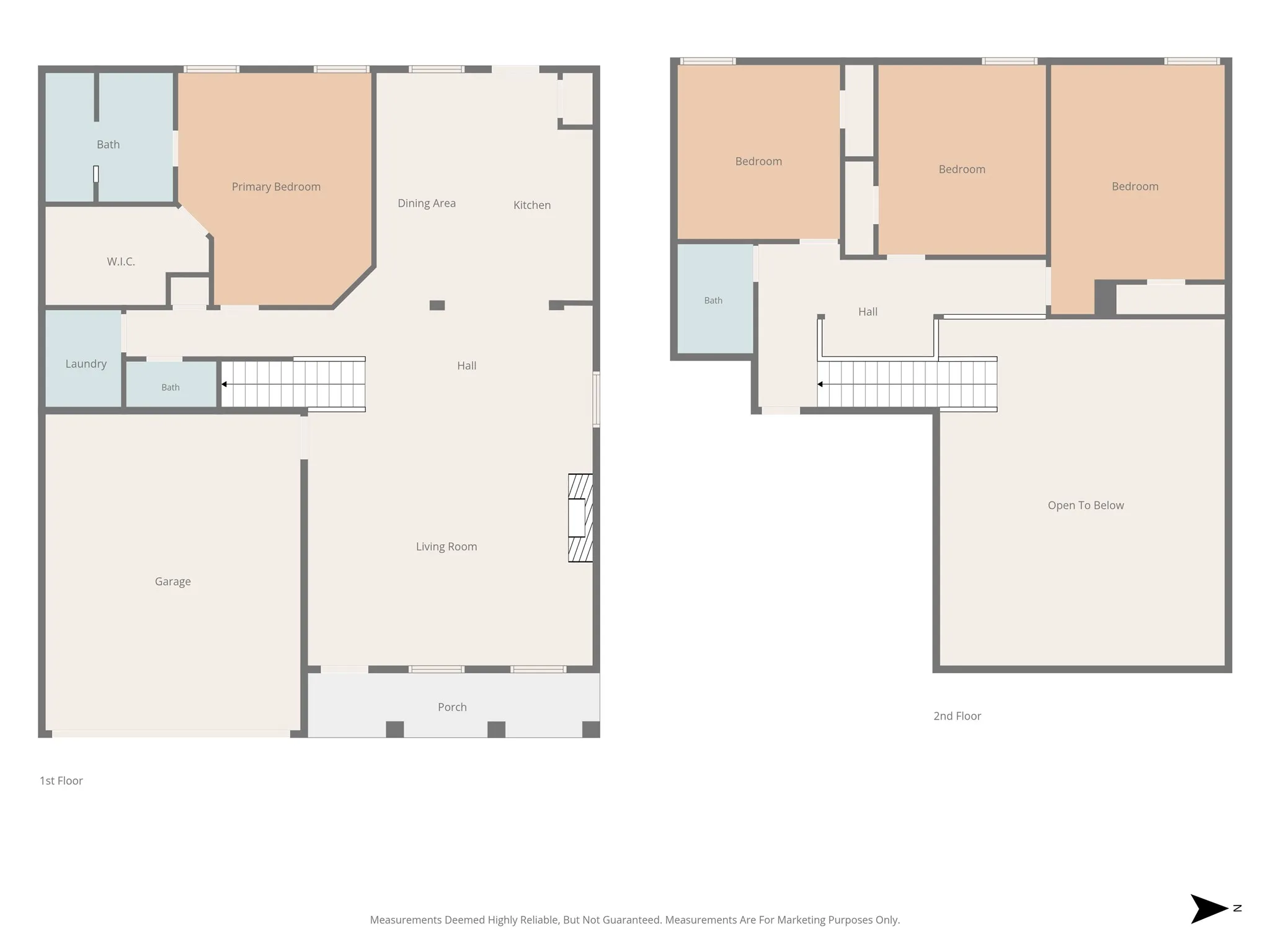 This spacious Waxahachie home offers approximately 2,164 square feet, 4 bedrooms, 2.5 bathrooms, and a functional two-story floor plan