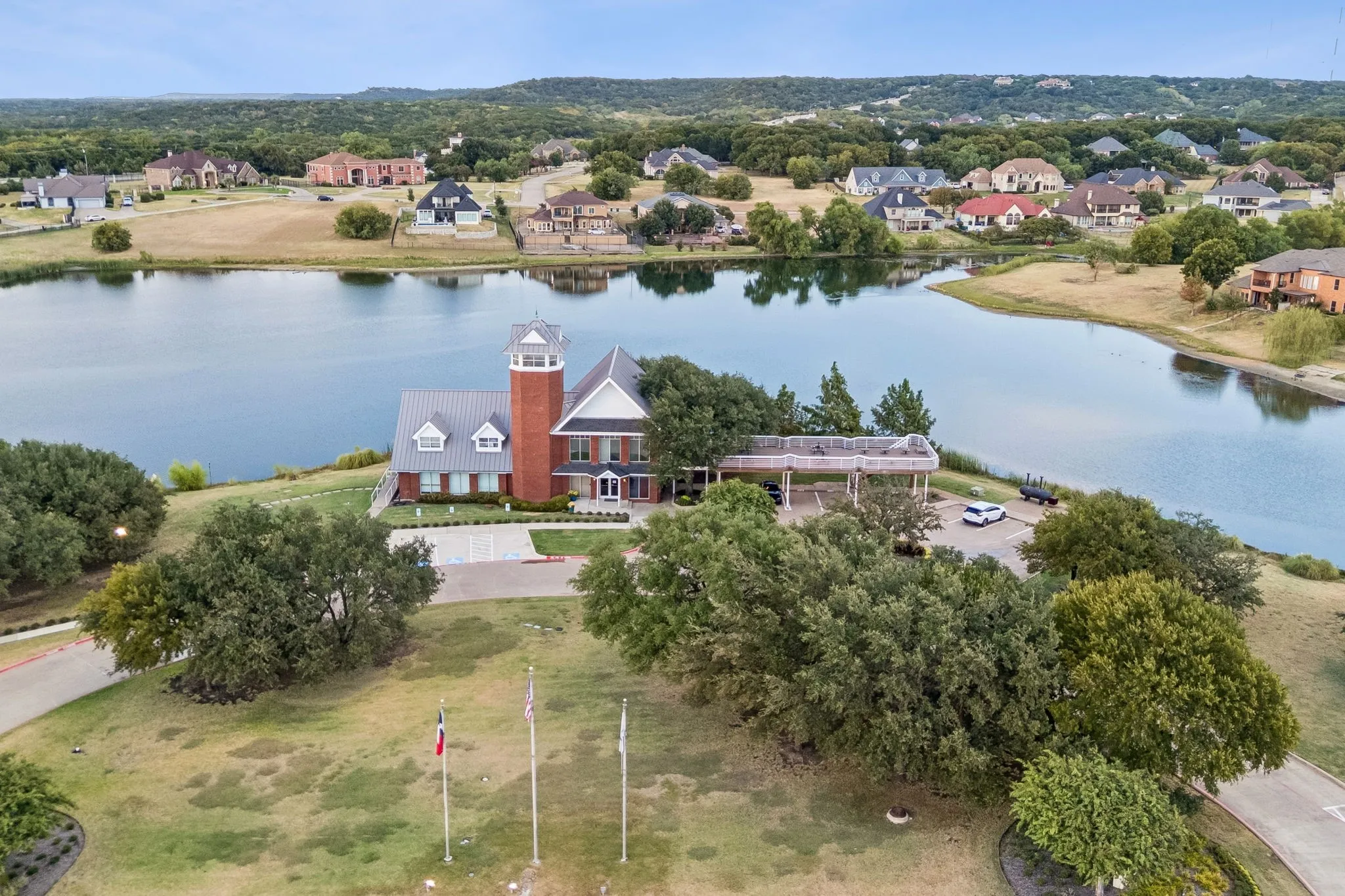 Community club house and Pond