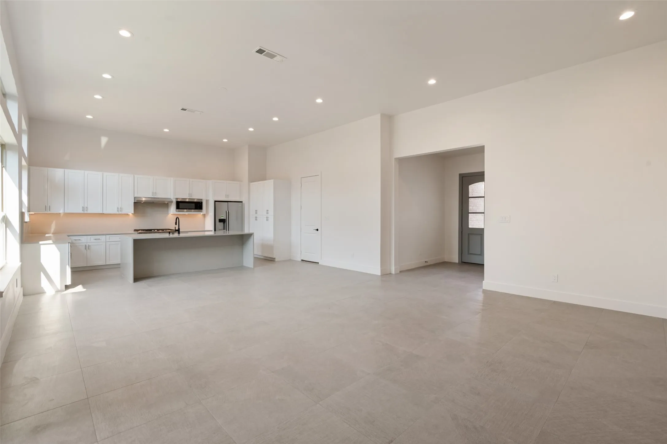 open concept living room and kitchen