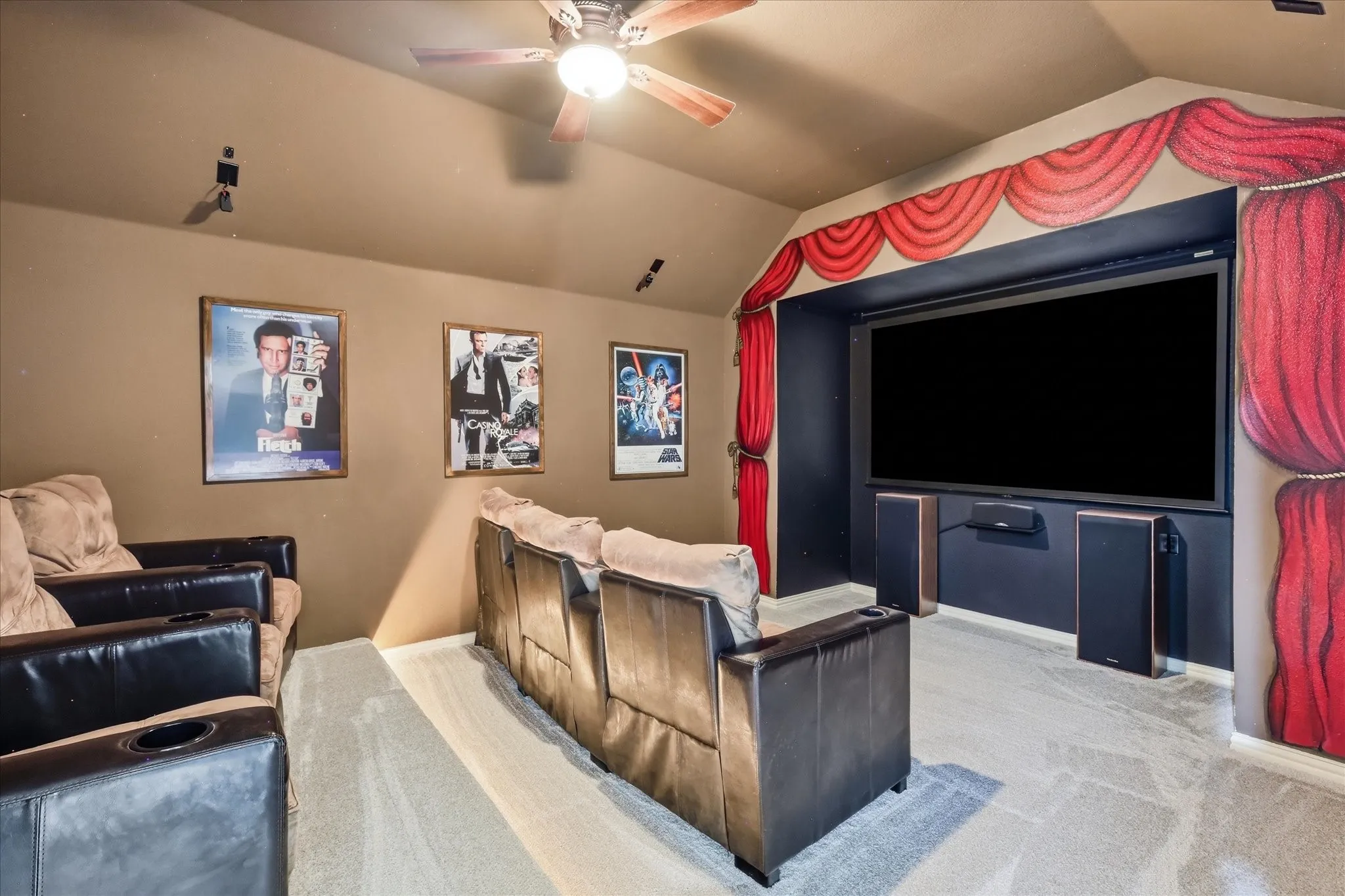 Angled ceiling with track lighting
