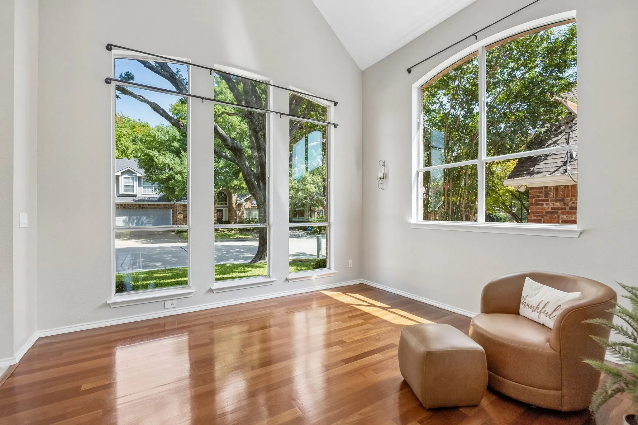 Large windows provide plenty of natural light