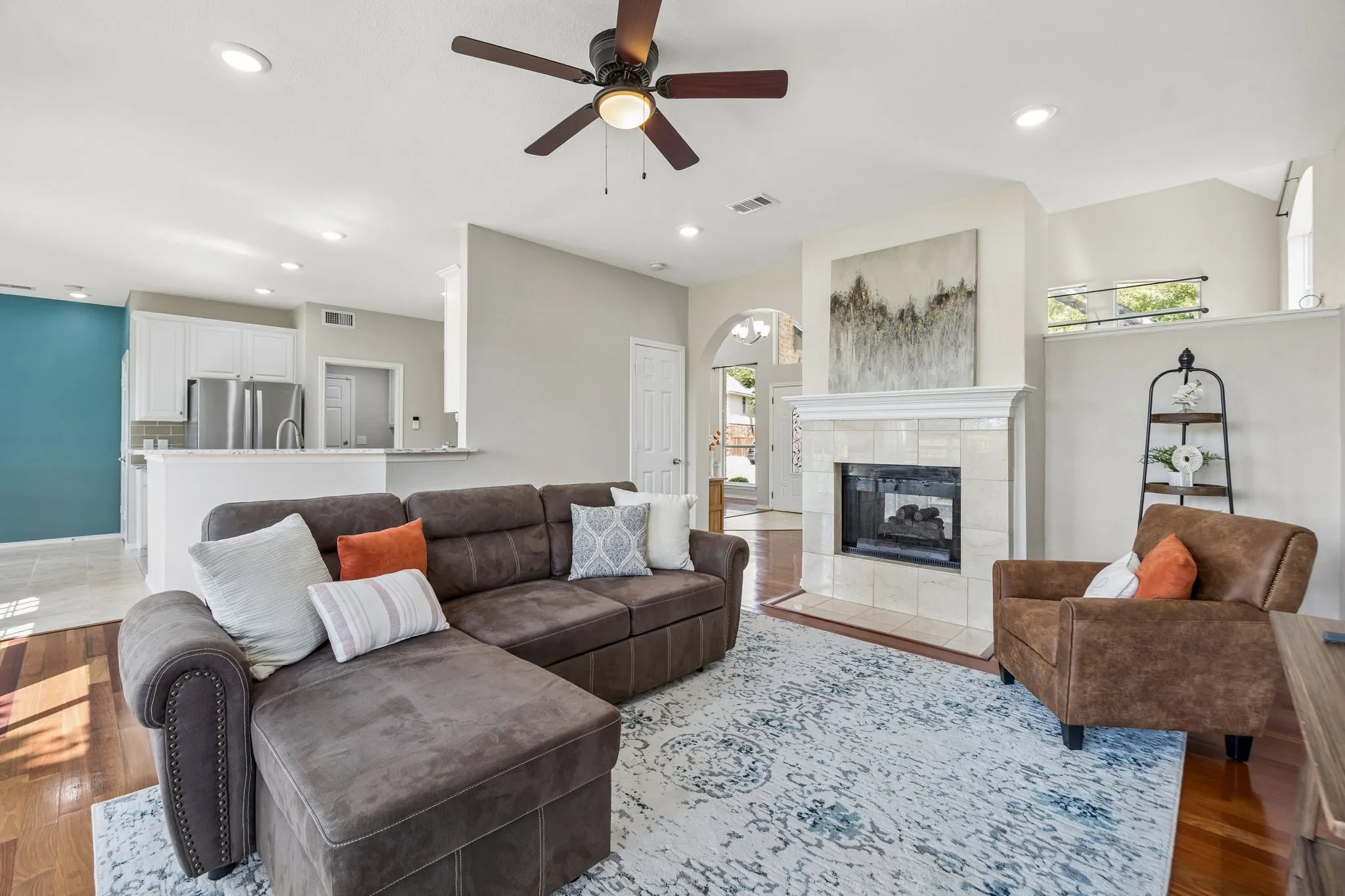 Family room open to kitchen & breakfast room