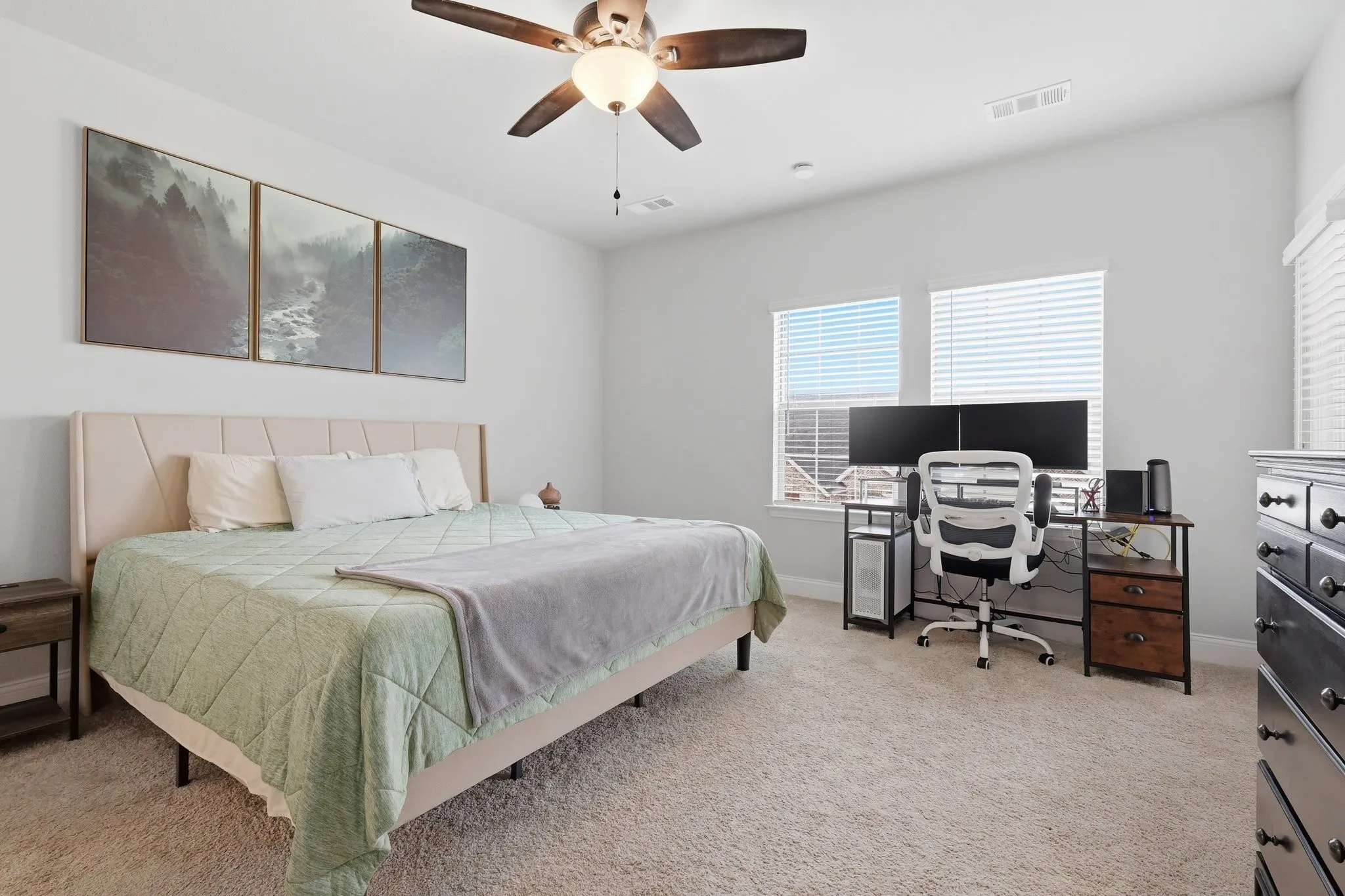 Continue upstairs to find the Primary Bedroom is spacious and bright as well!