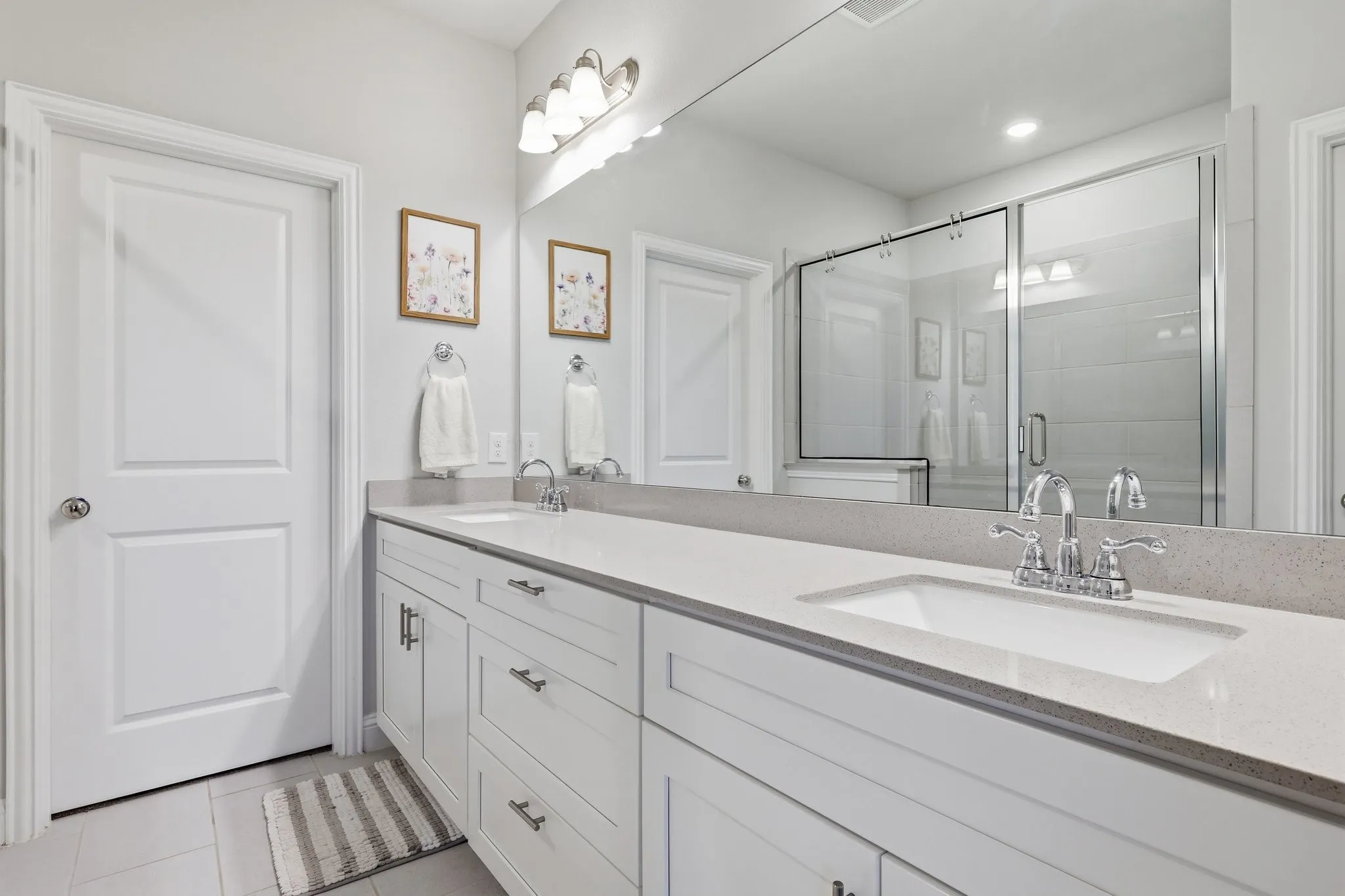 The Primary Bath is luxurious and spacious! Separate sinks are key!