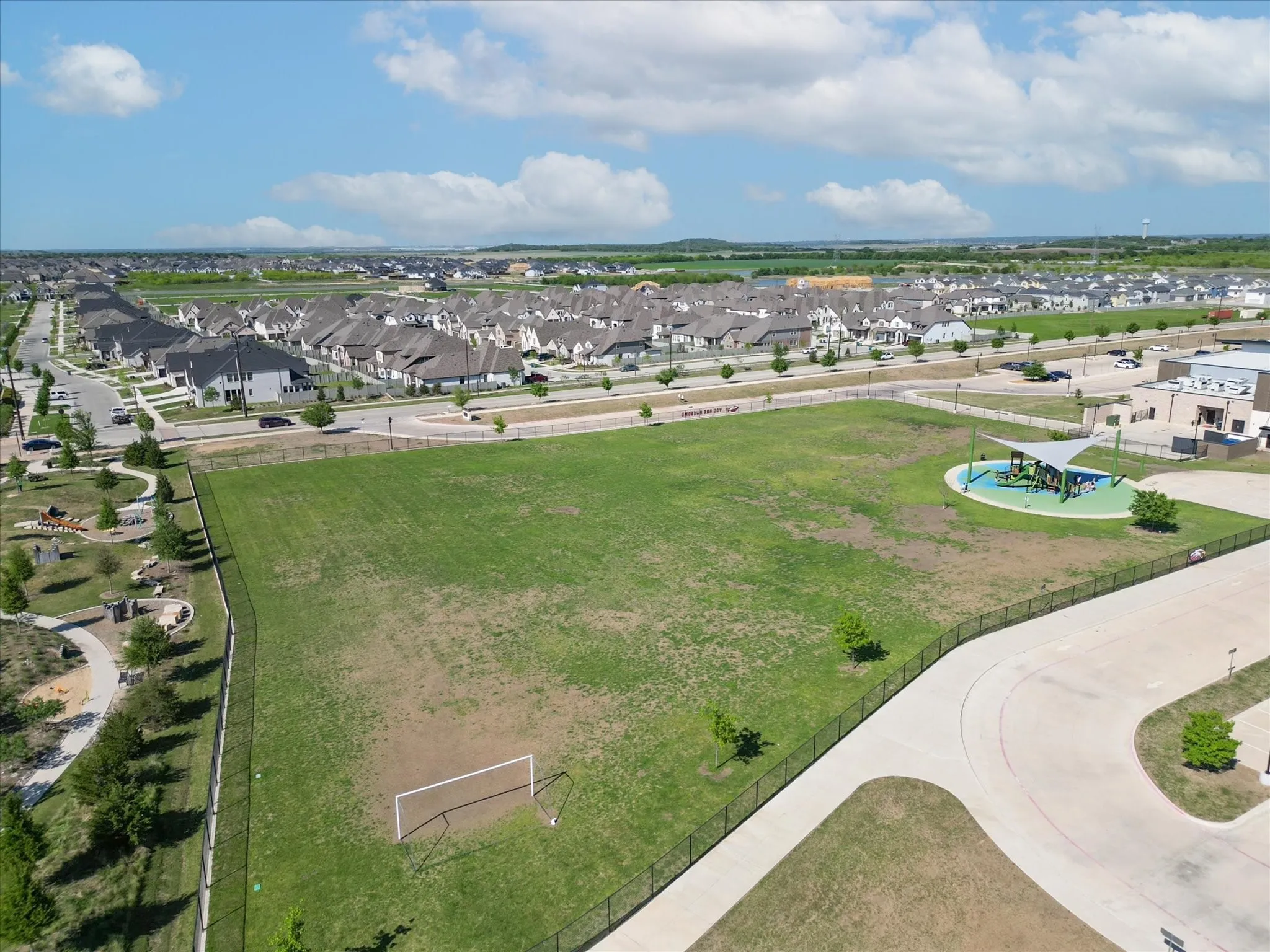 Community school and play ground.