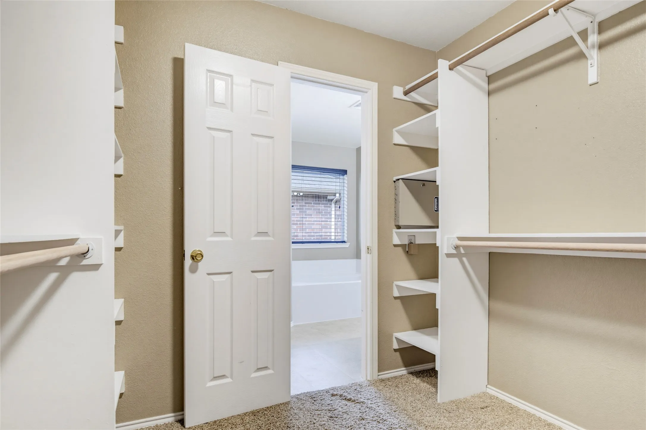 Built-in shelving and hanging rods