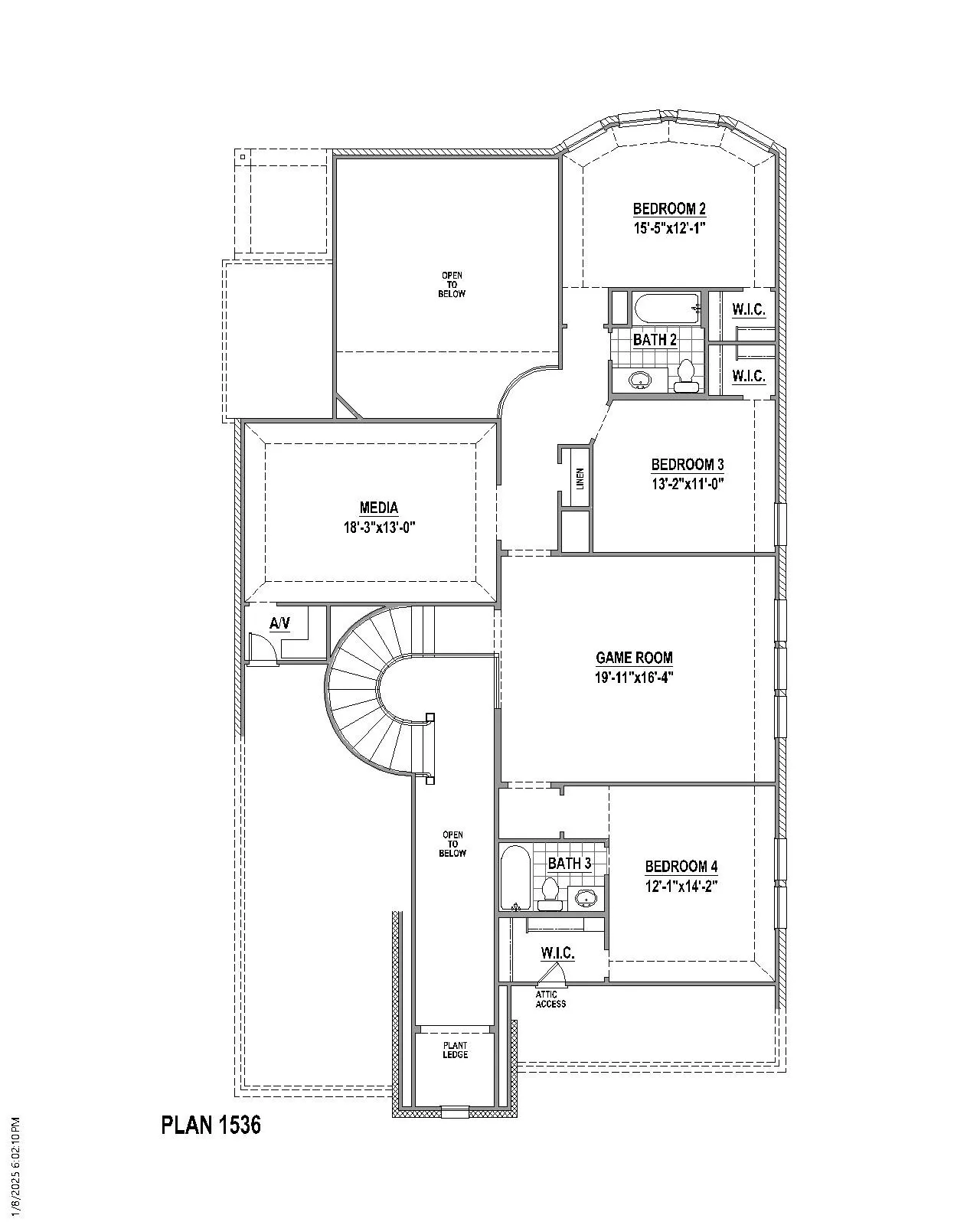 2nd level floor plan