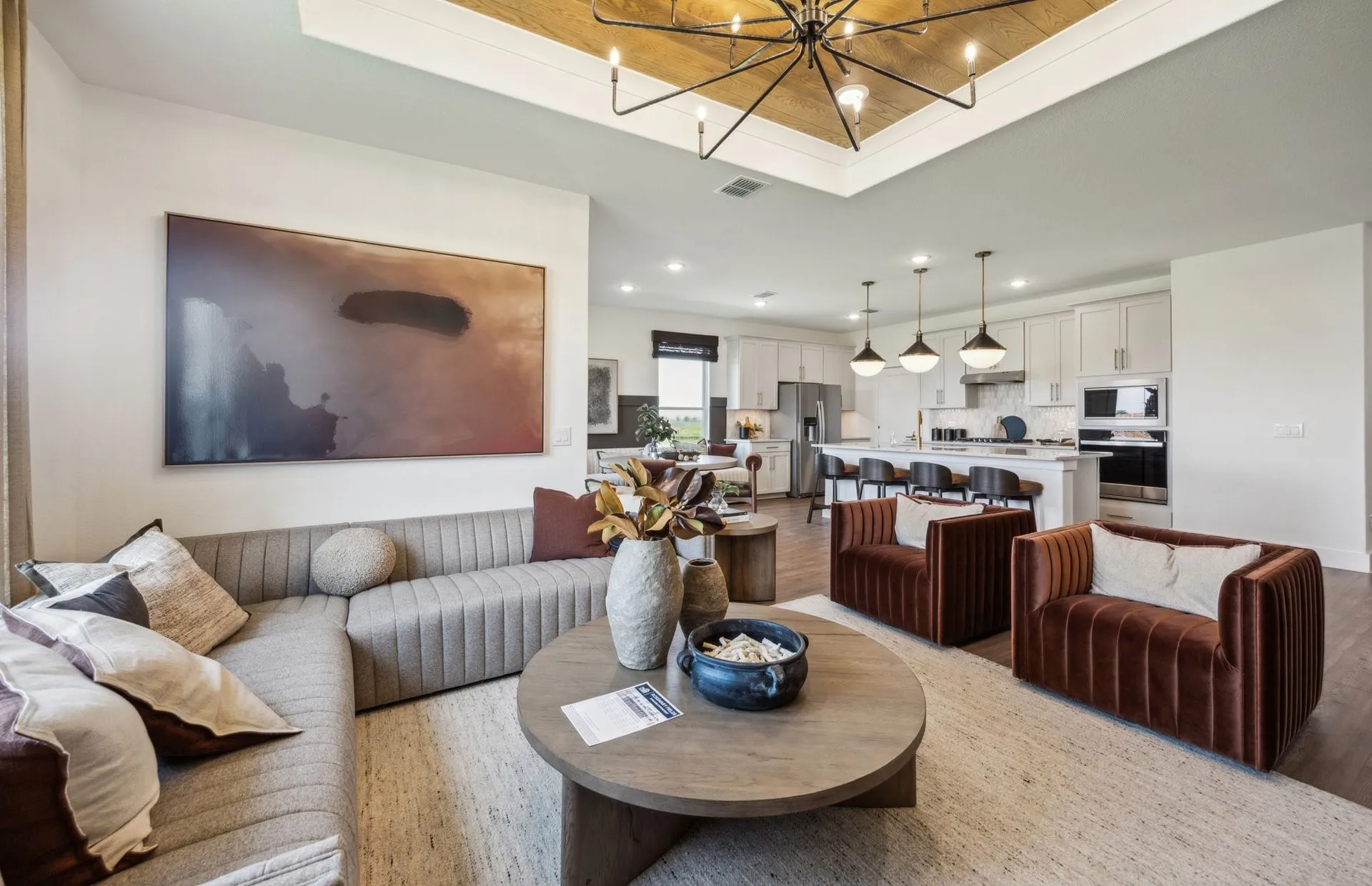 *Model Representation - Gathering room with view of main living areas