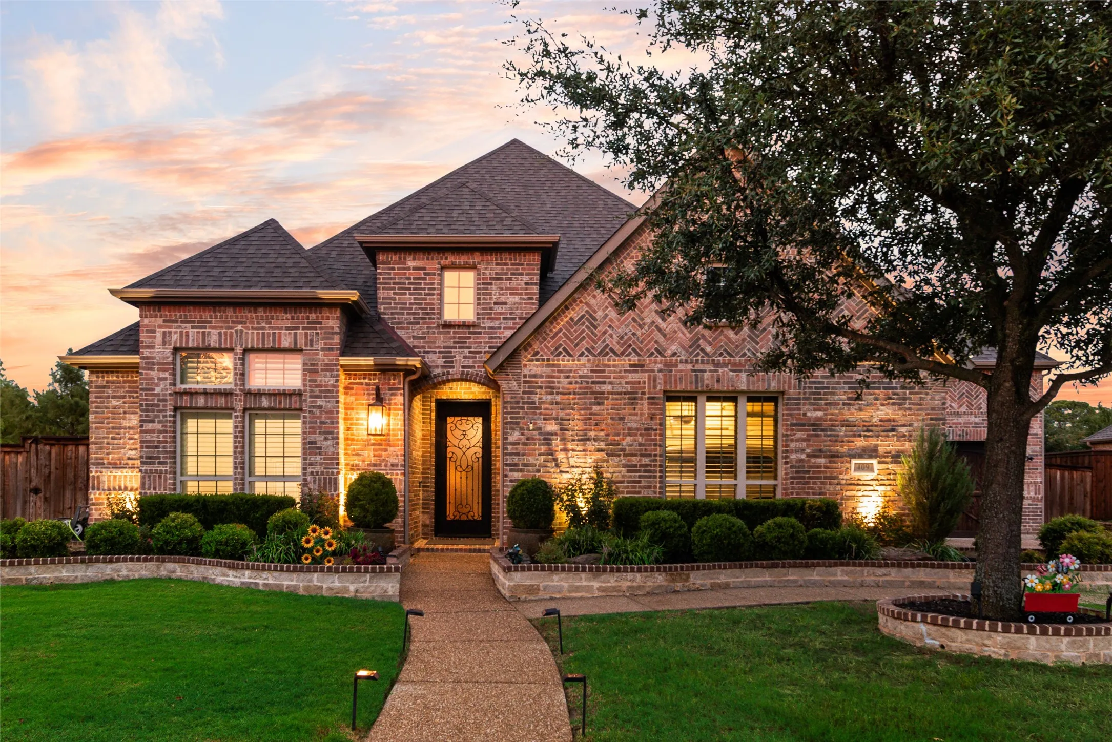 Beautiful curb appeal and lighting