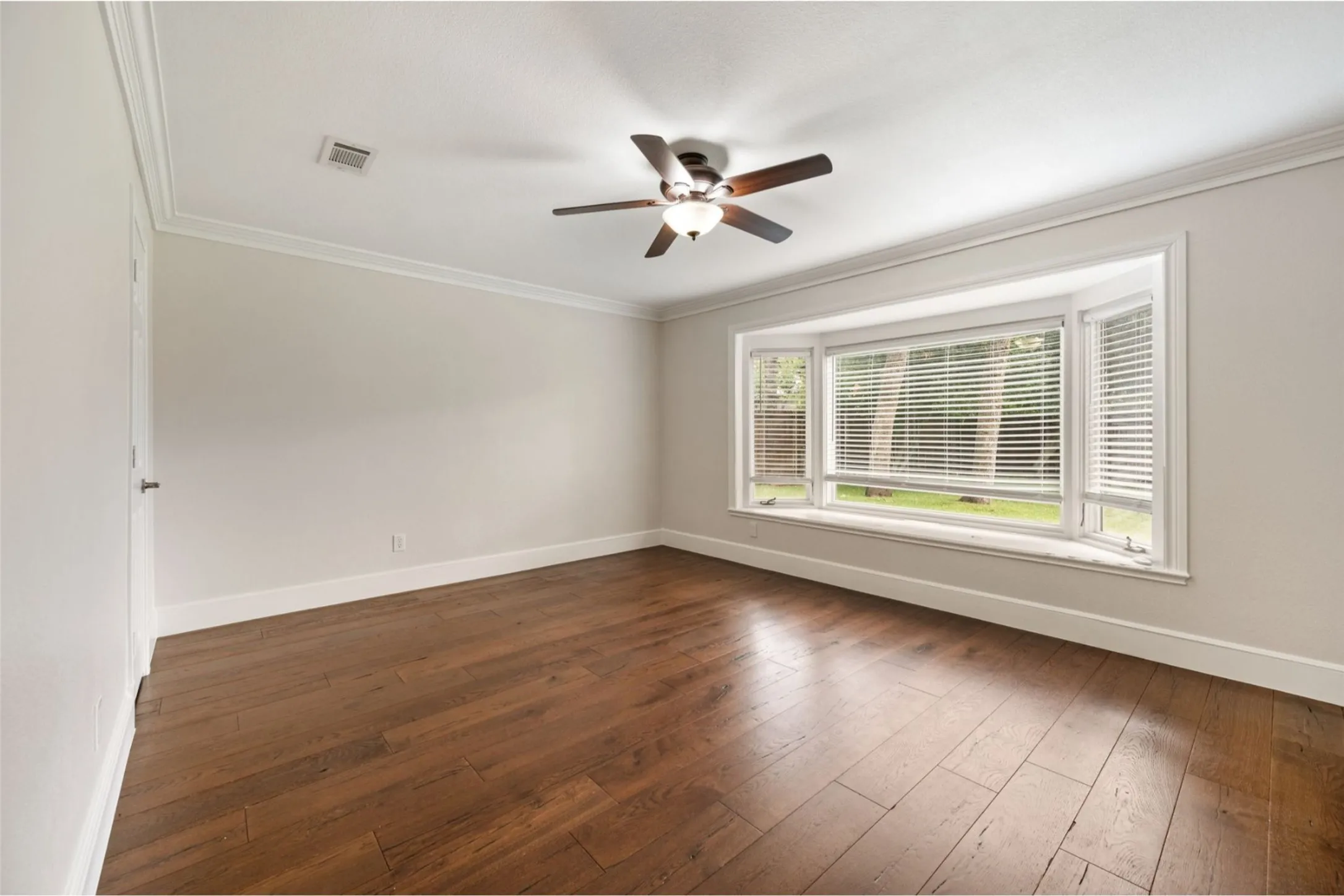 Spacious primary bedroom