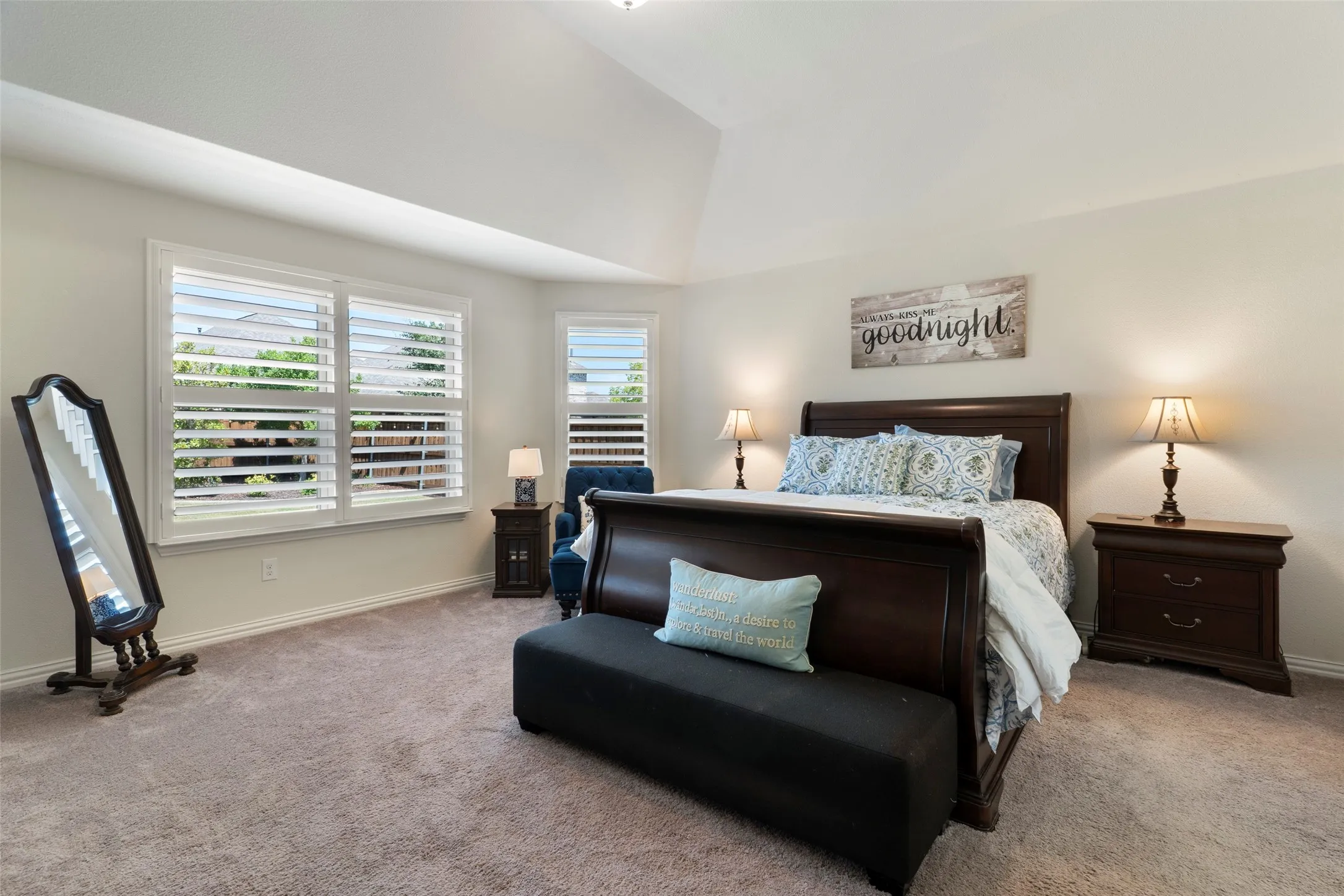 Primary Bedroom with bay windows