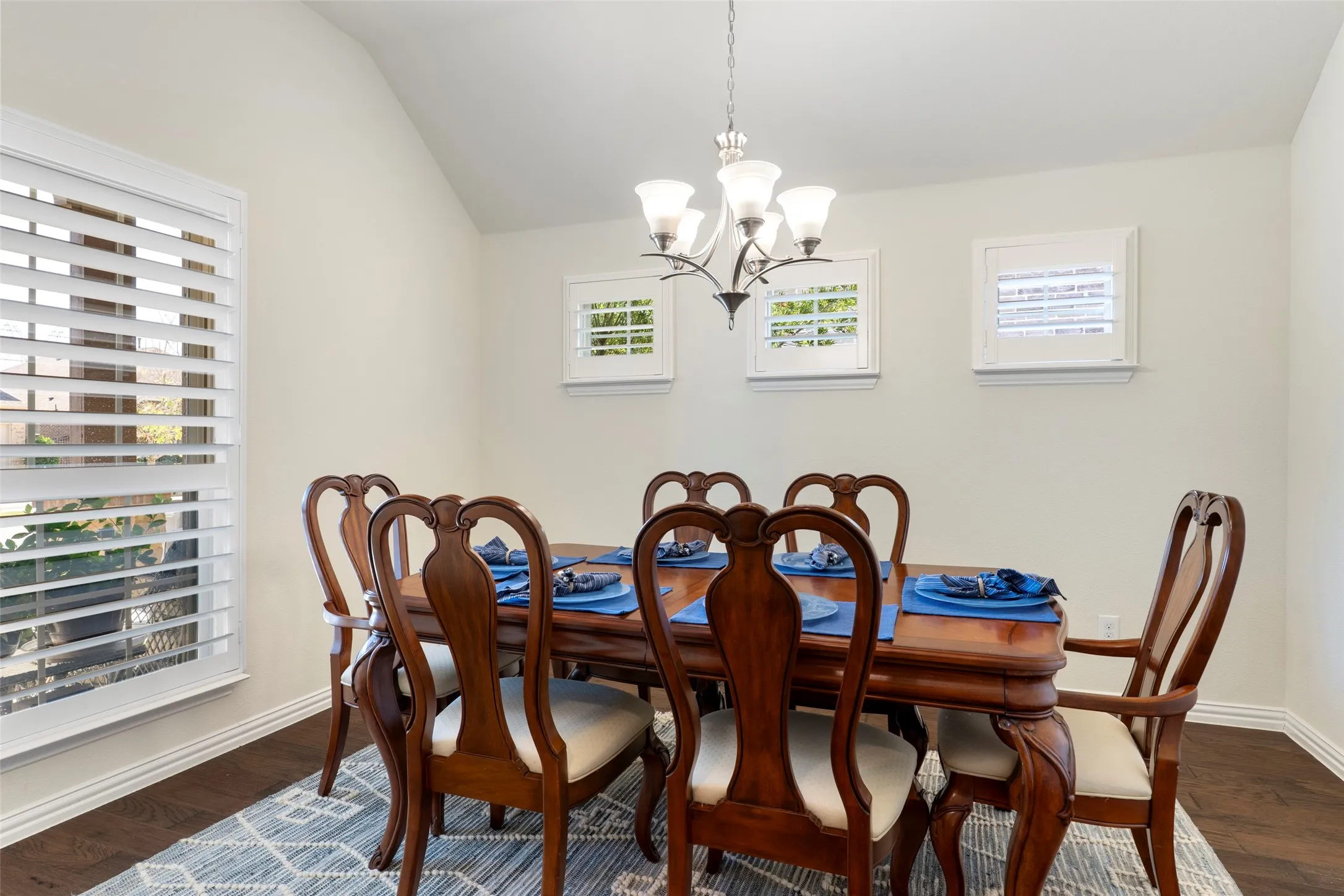 Currently used as a Formal Dining Room yet can easily be an Office with its French Doors for privacy