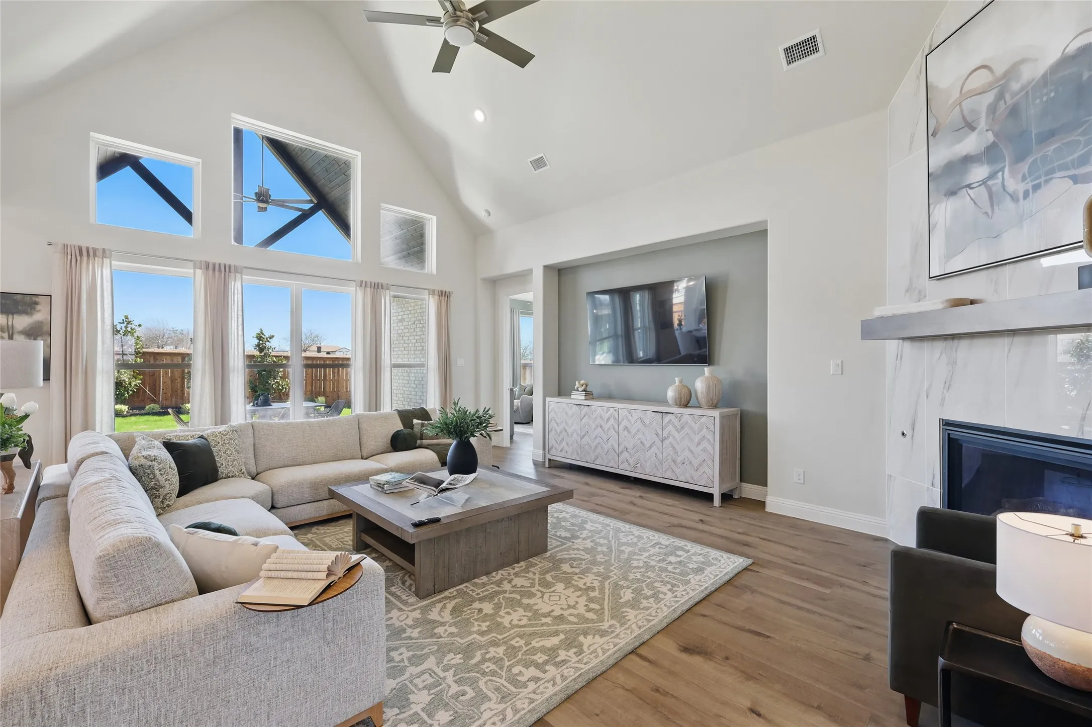 Model home photos of similar floorplans, not pictures of actual home.
