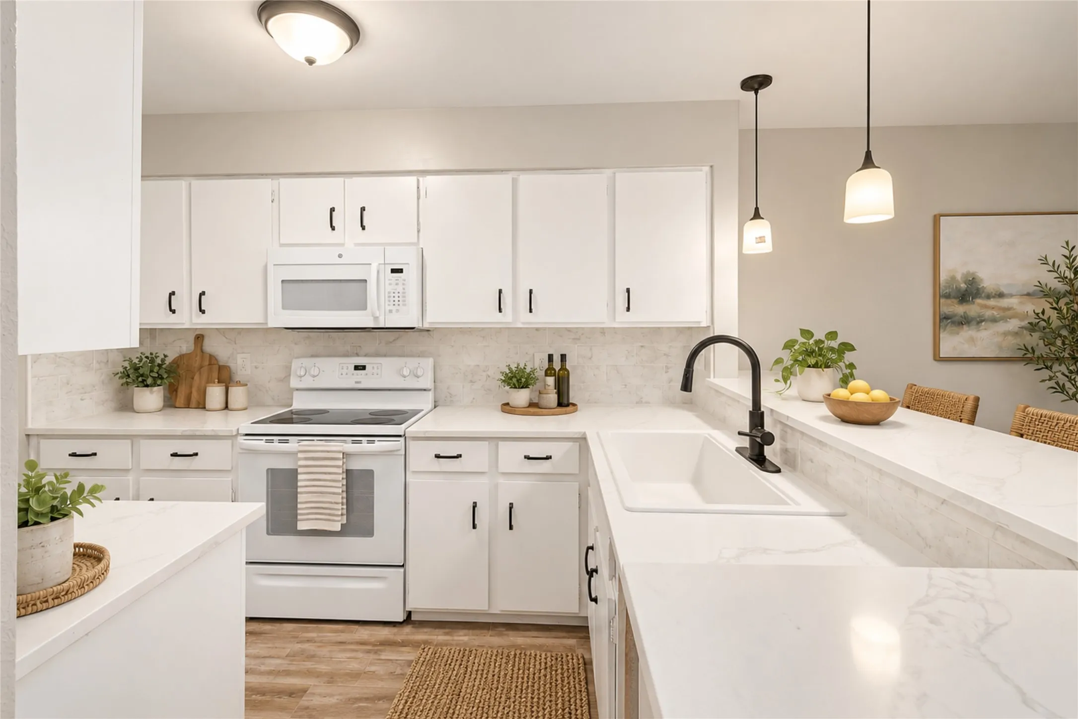 Kitchen - Virtually stagged
