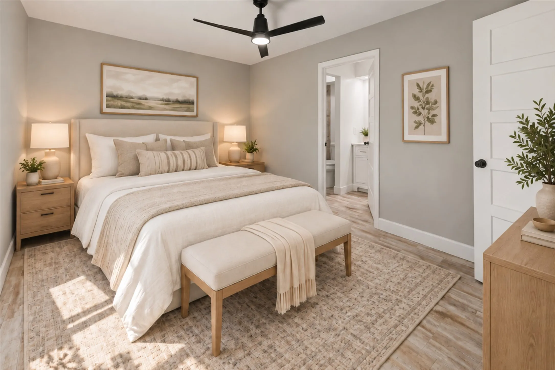 Bedroom - Virtually stagged