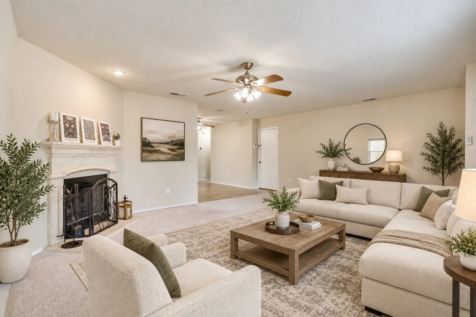 Living room - virtually staged with AI