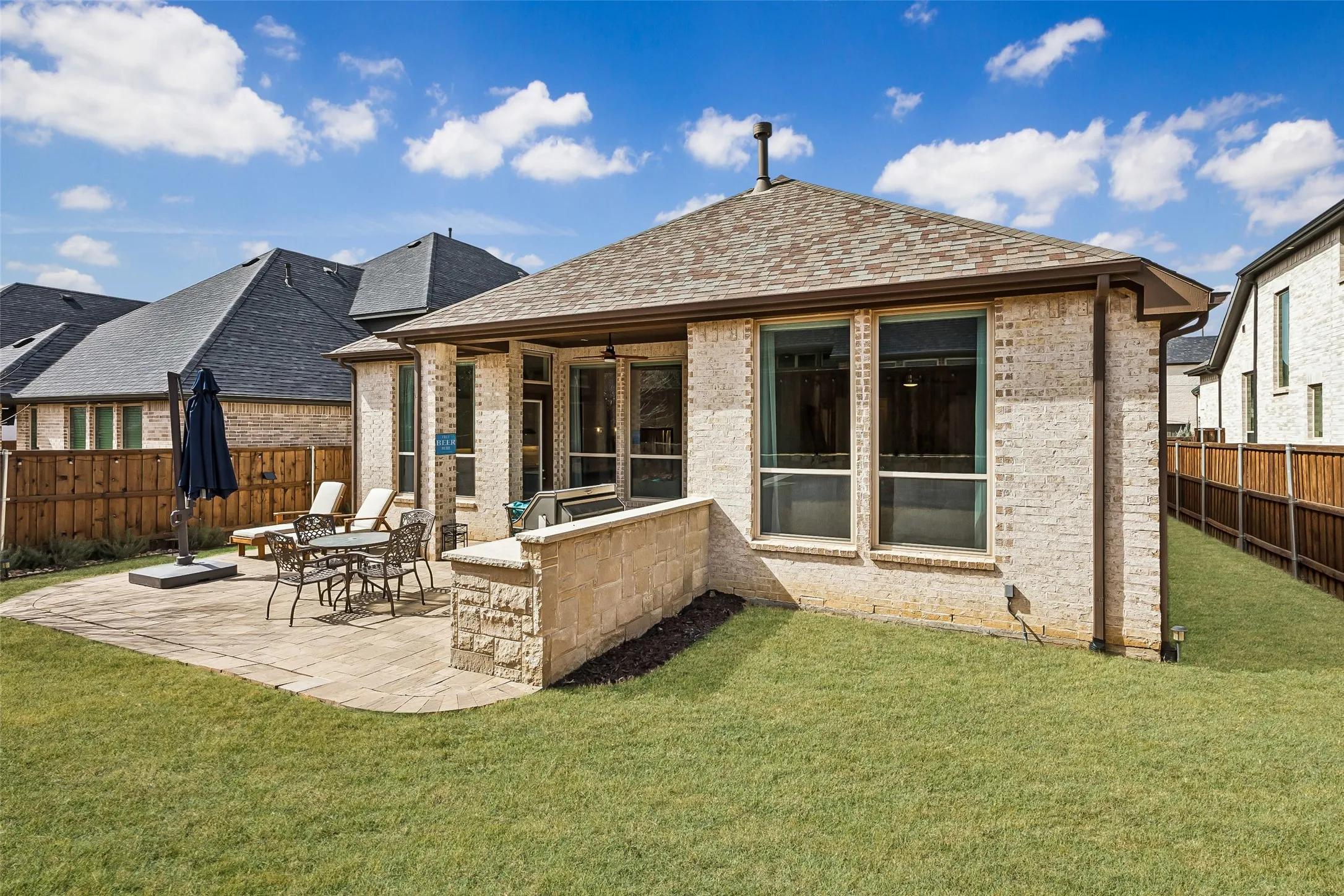 yard space on both sides of the home