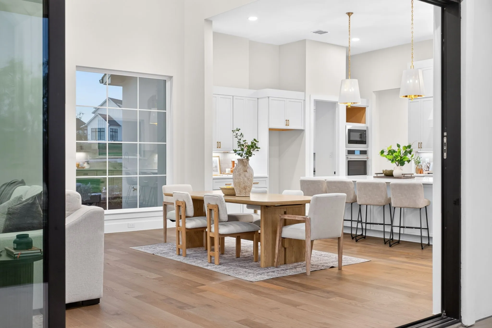 Of course, we have to check out the back porch. Remember these sliding doors and how connected these spaces live - indoors and out!
