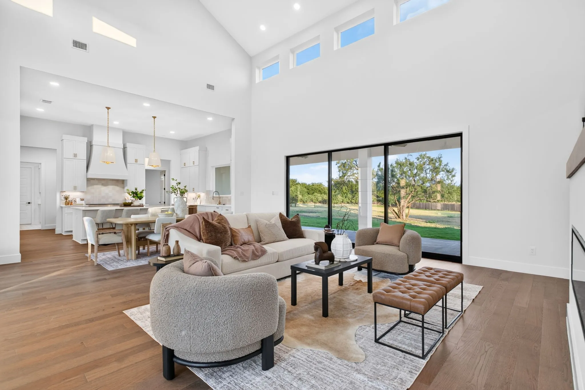 Upgraded Western-brand 15' 3 panel sliding doors to connect indoor and outdoor living...when the weather permits!