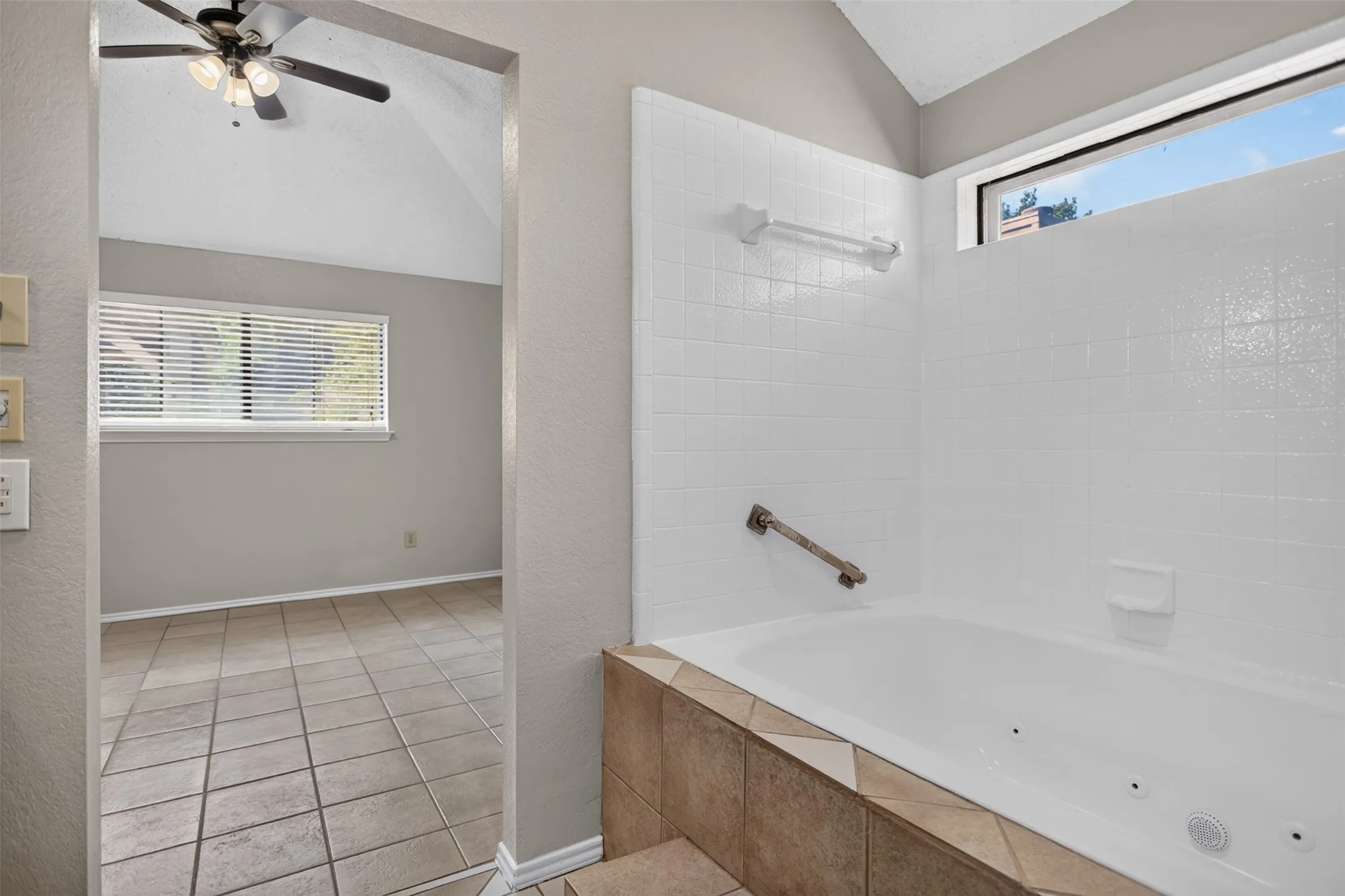 Relax in the jetted tub.