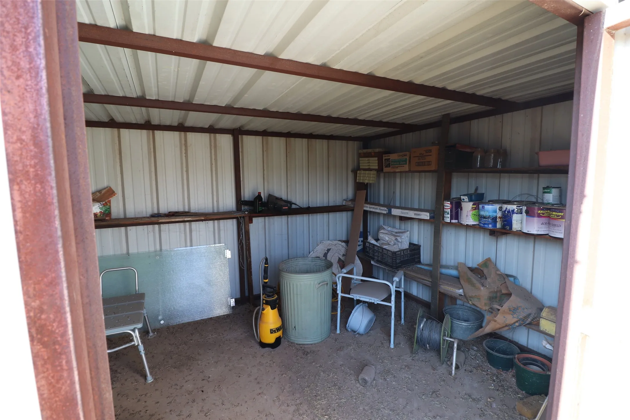 Metal storage building