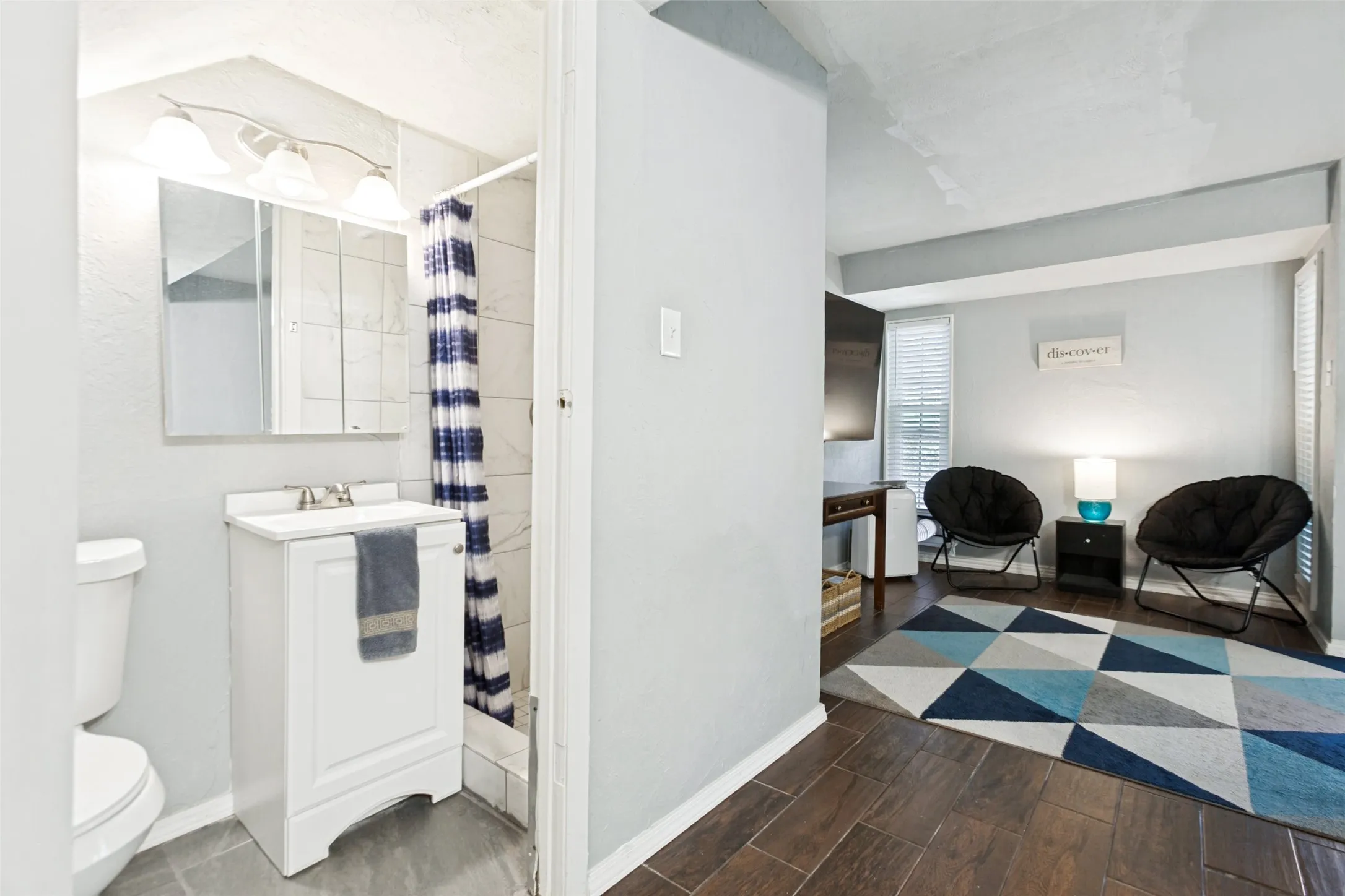 Full bath with shower downstairs.