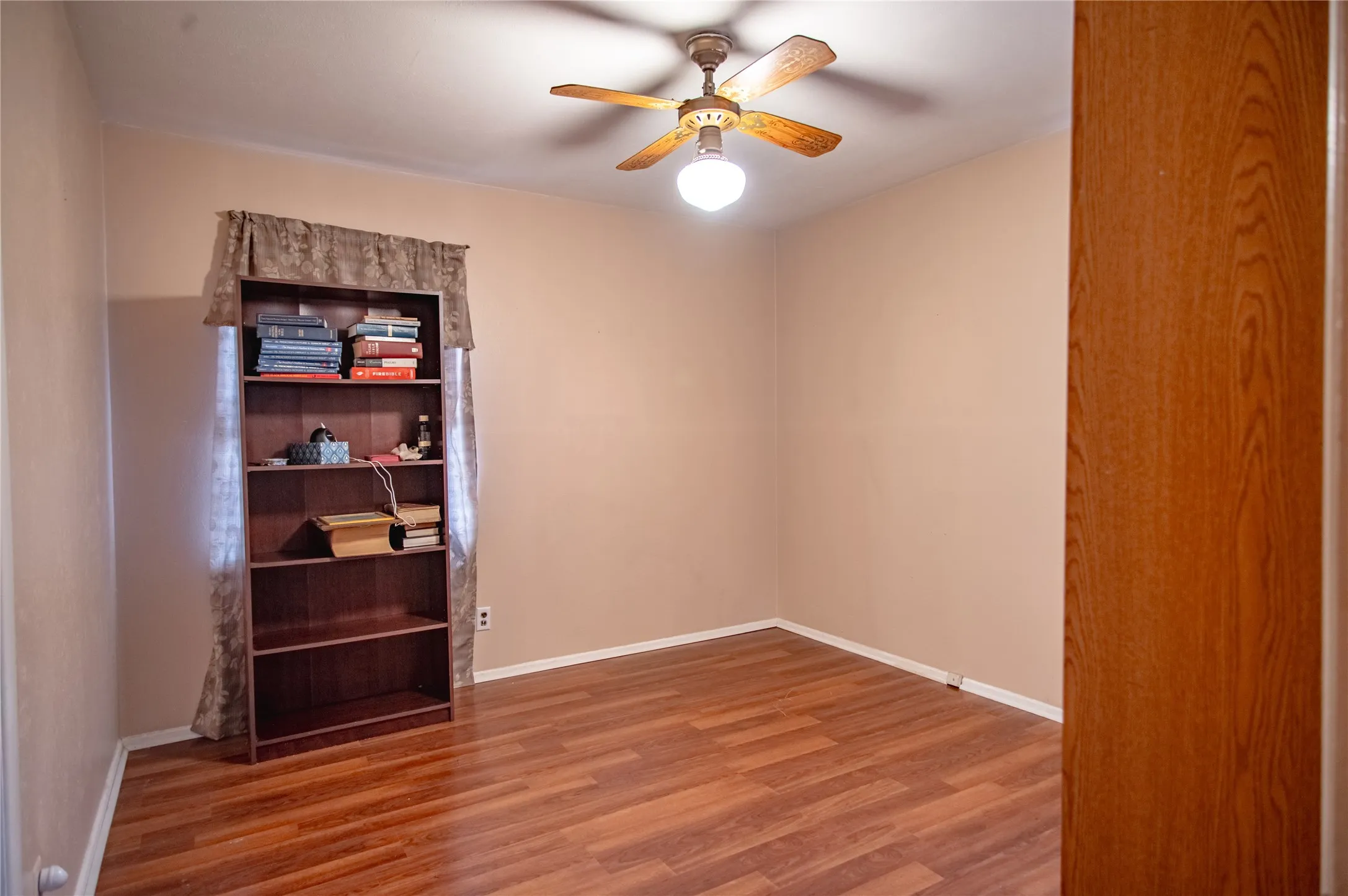 Luxury vinyl plank with white trim