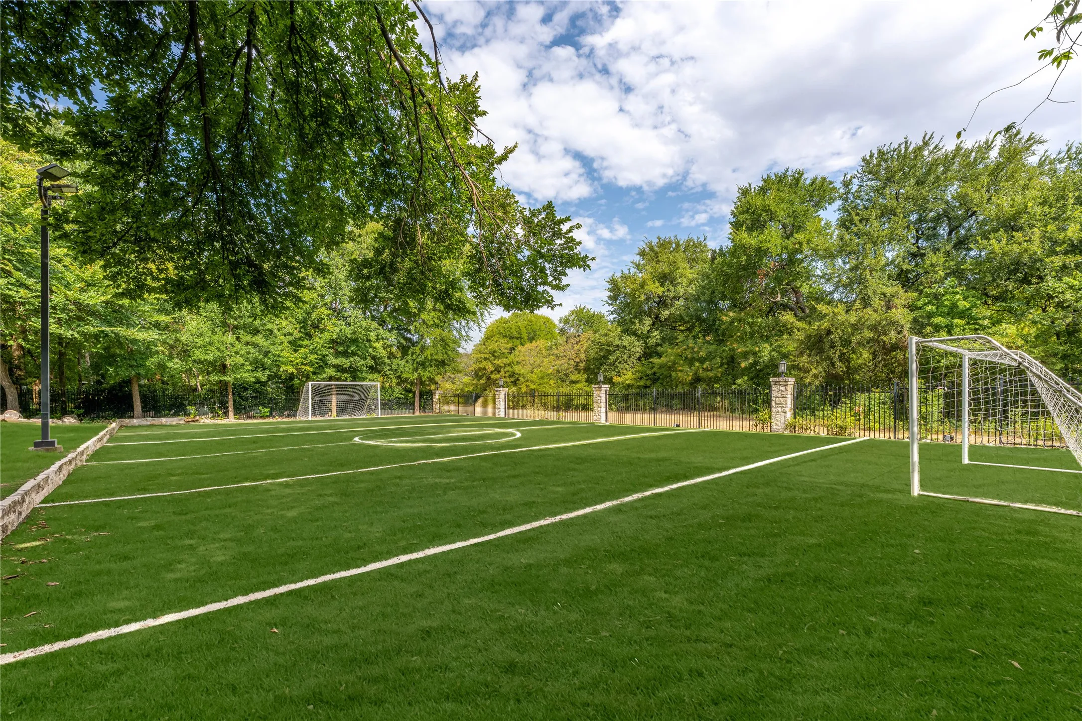 Soccer court in back yard.