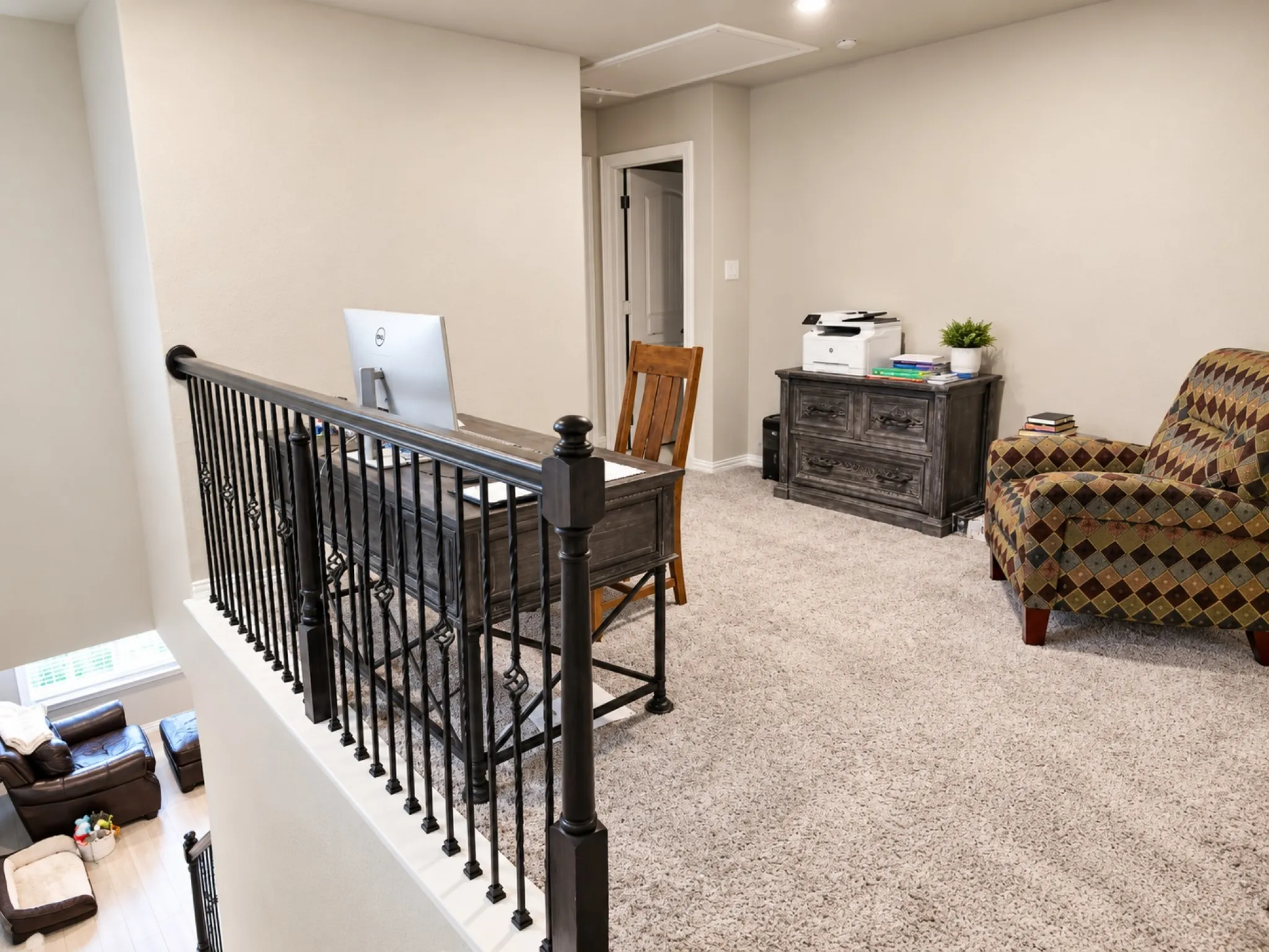 Upstairs living