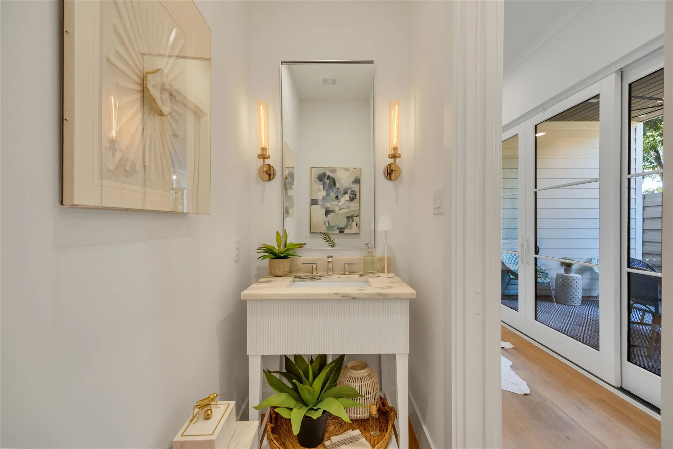 Here is the half bath which is centrally located on the first level.