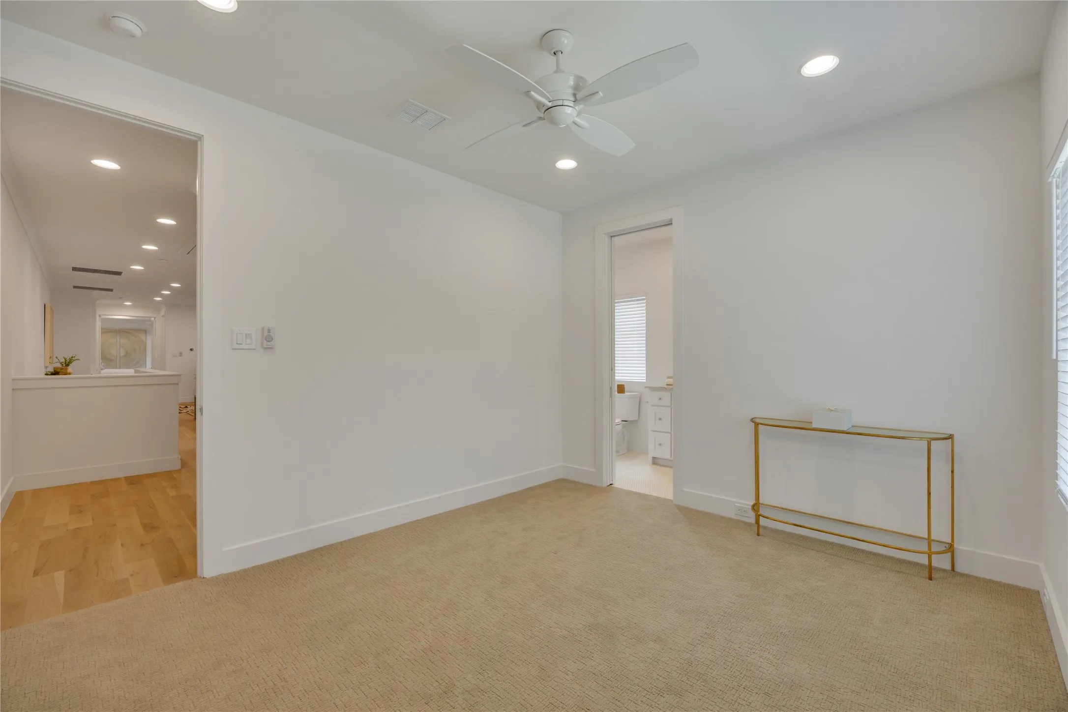 This is one of the 3 upstairs bedrooms.  It has its own bathroom and walk in closet.
