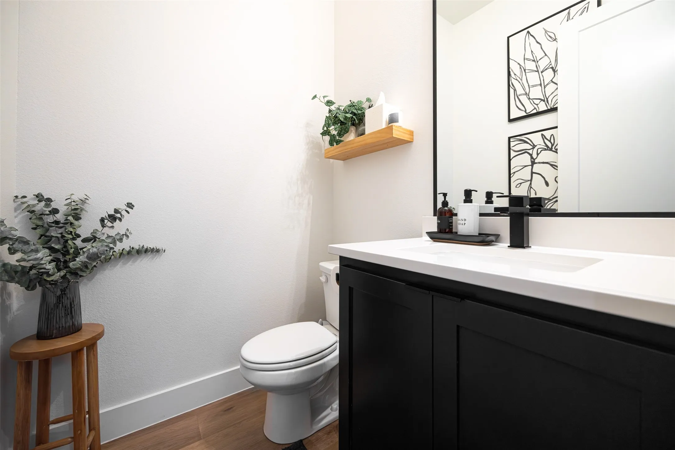 Guest powder room down