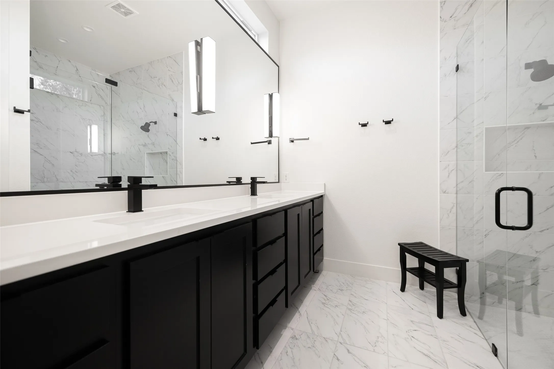 Relax..Primary luxury ensuite bathroom with shower, soaking tub, closed toilet