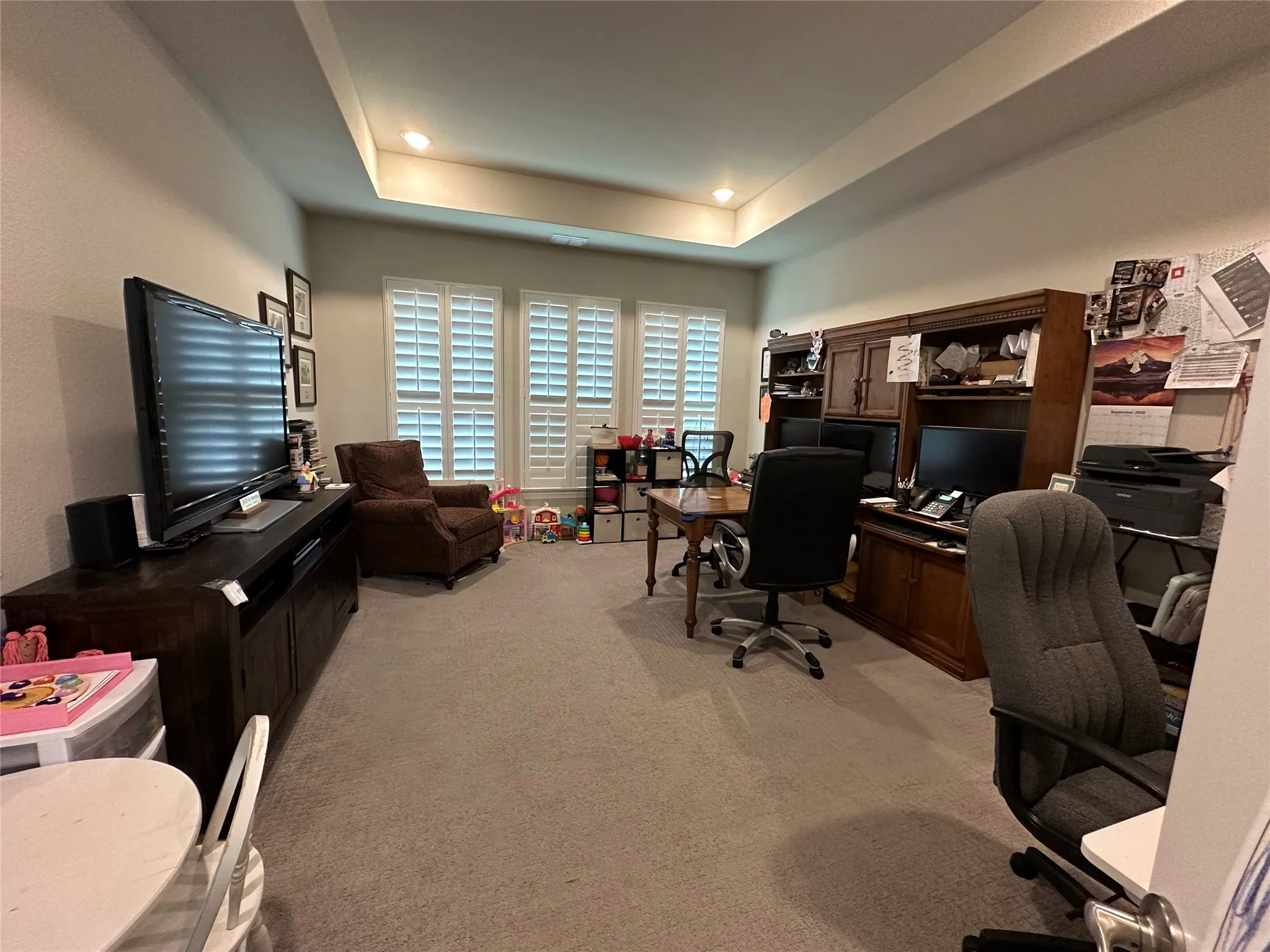 Office, game room or media room/great room