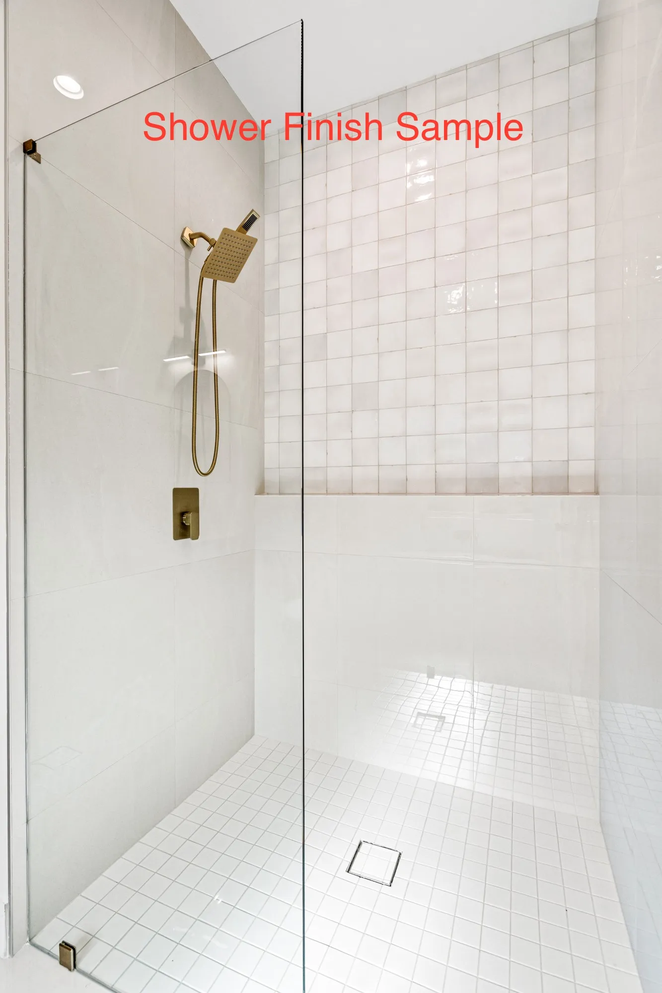 Sample of Walk-In Shower Finishes