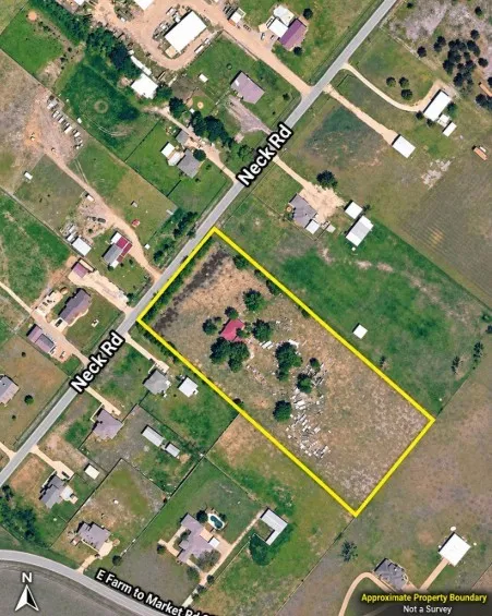 Aerial Map. Indicating the approximate property boundary and surrounding roadways