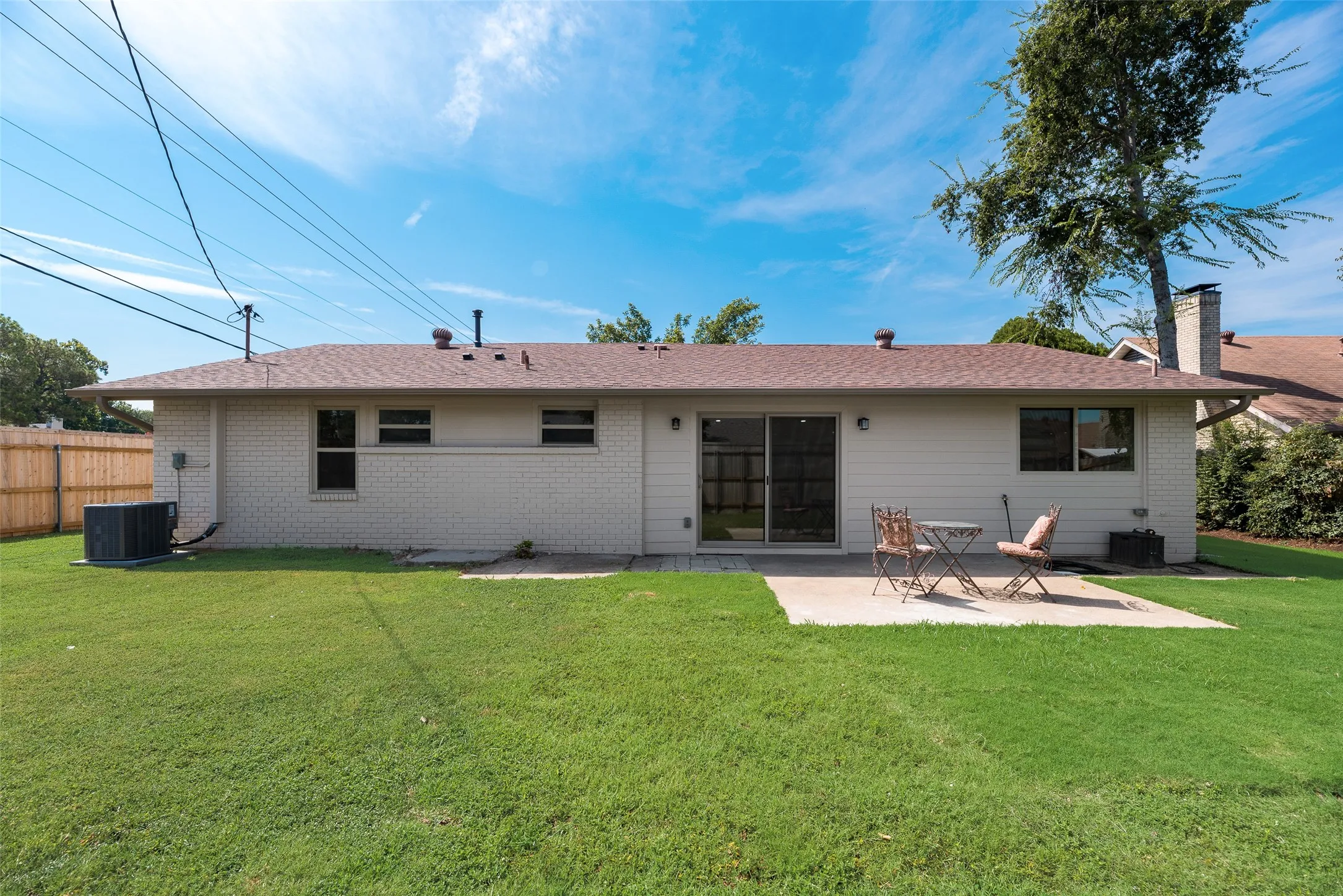 Rear view of property with a patio
