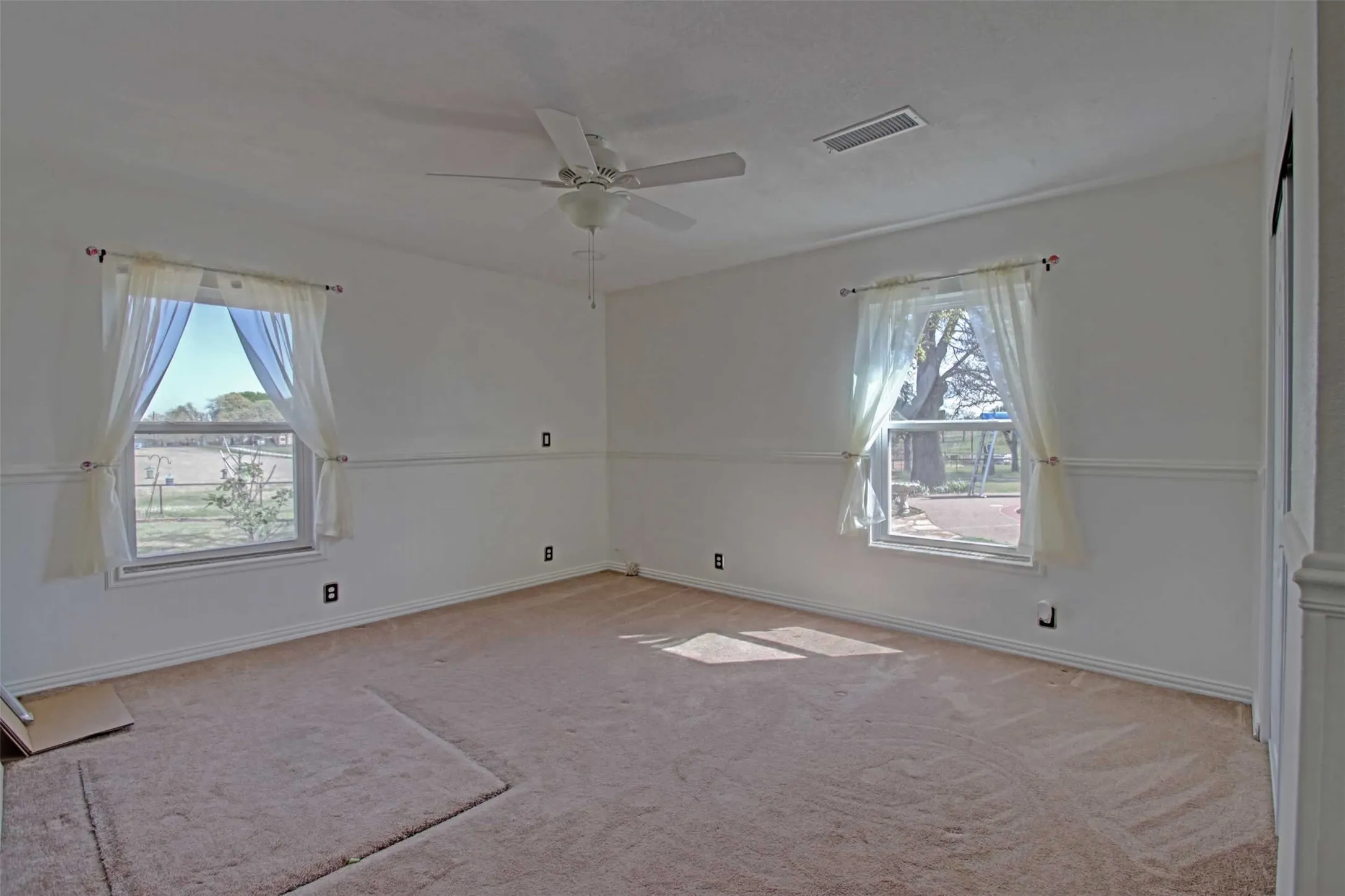 Bedroom 3. This room has a safe room/storm shelter with LED light and electric outlets.