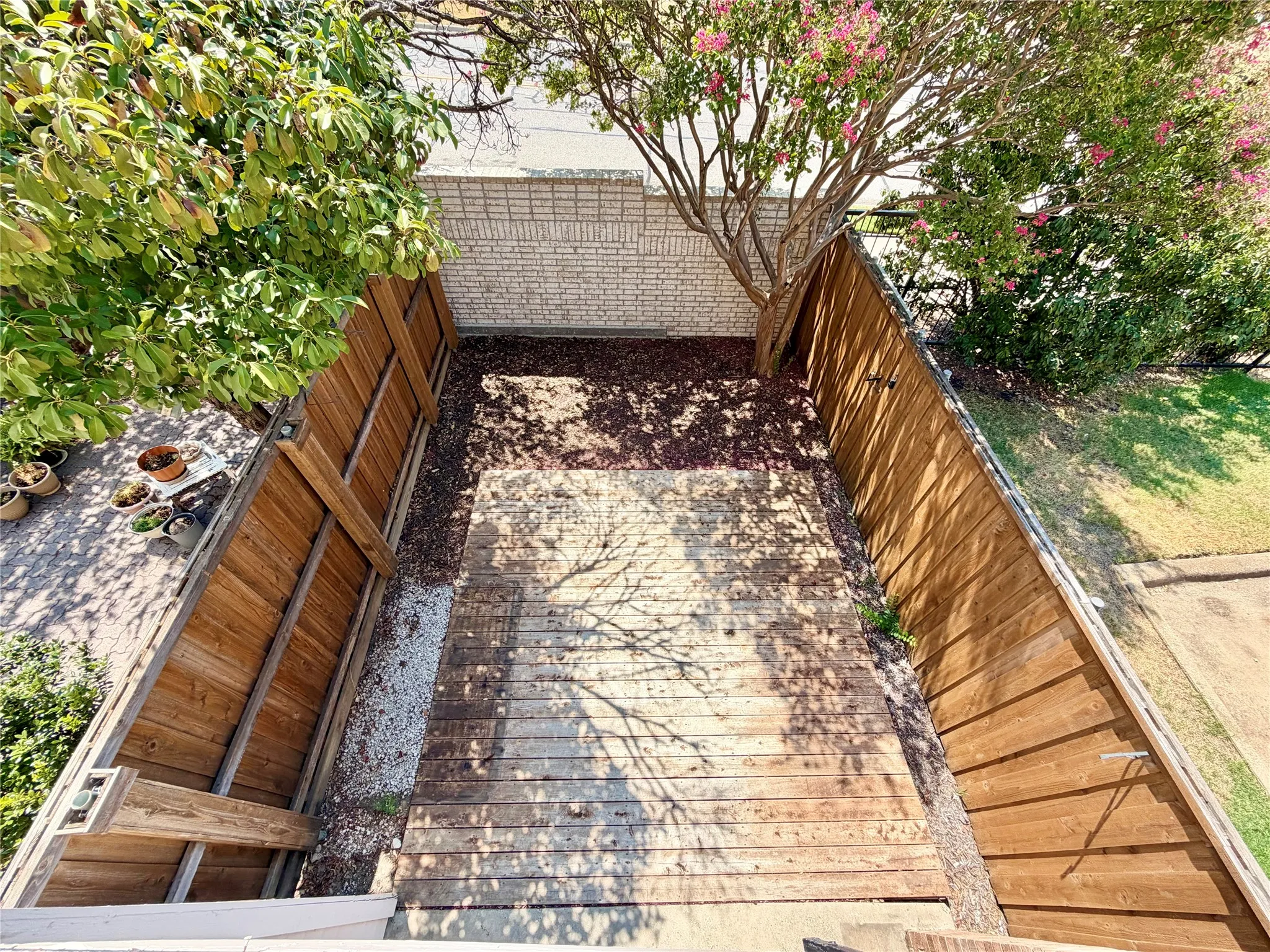 View of back yard