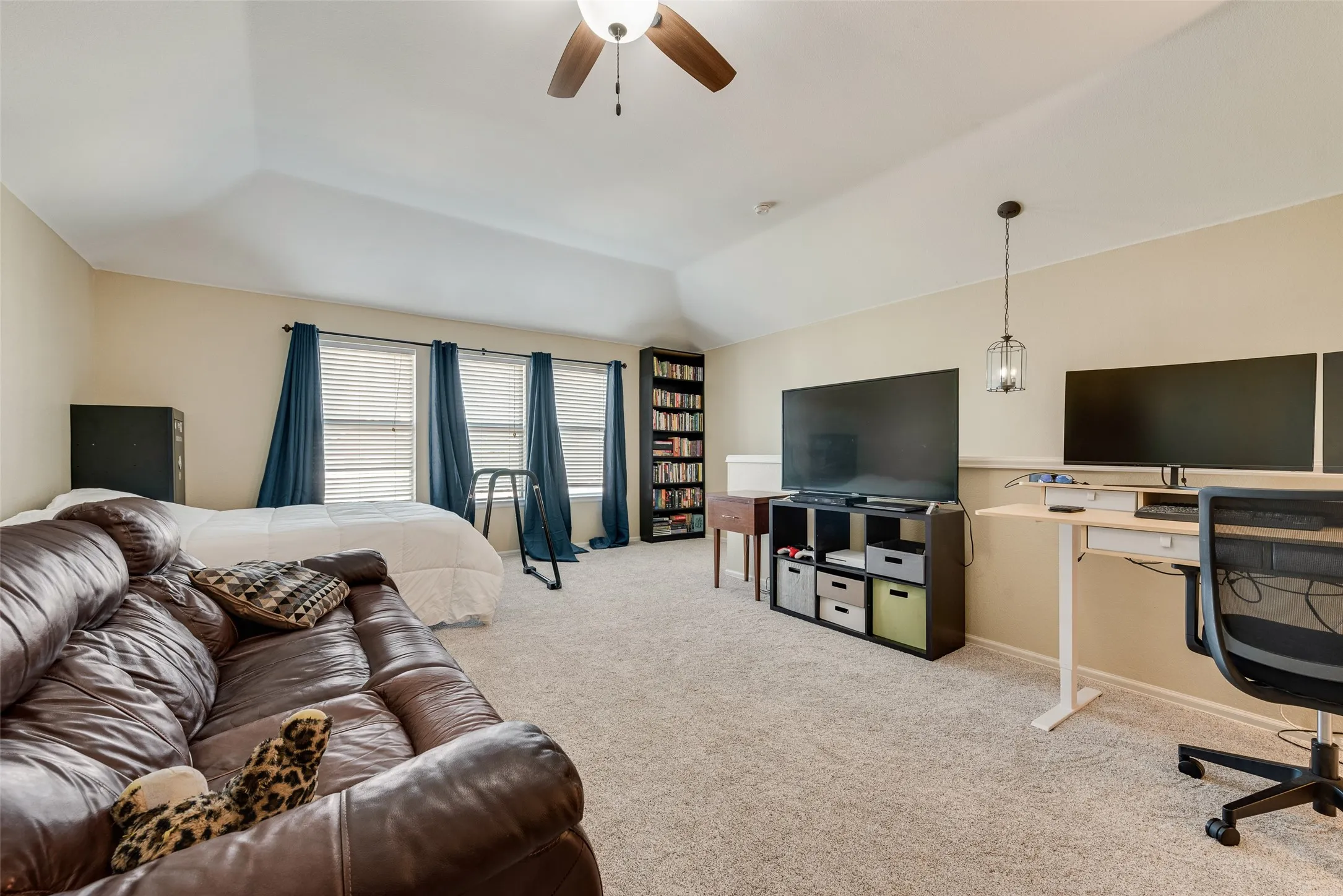 Upstairs secondary living space painted in sept  Good for hosting or a teen hang spot.