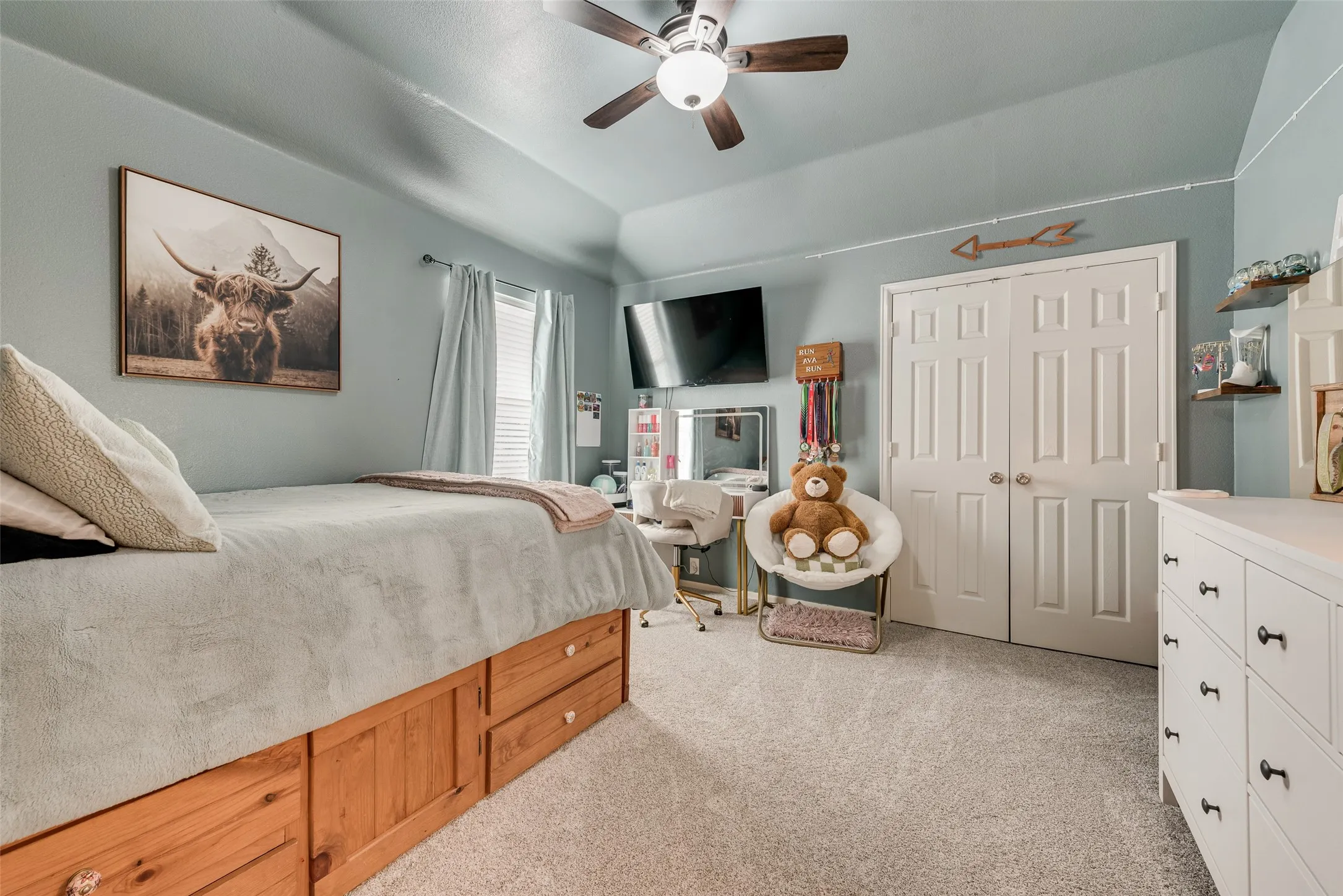 Spacious Upstairs bedroom with good closet space.