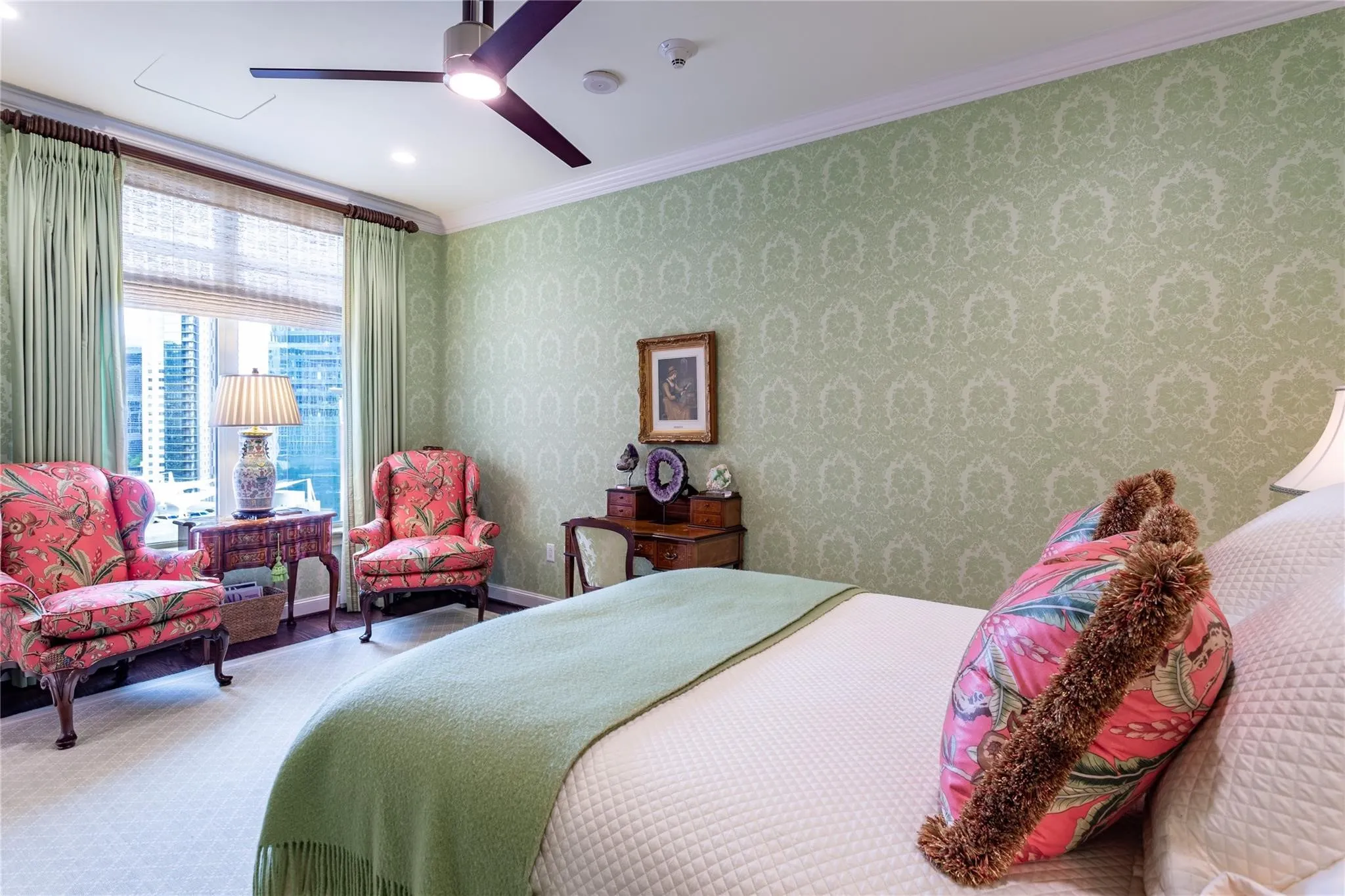 Large Private Guest Suite has plenty of room + 2 closets.