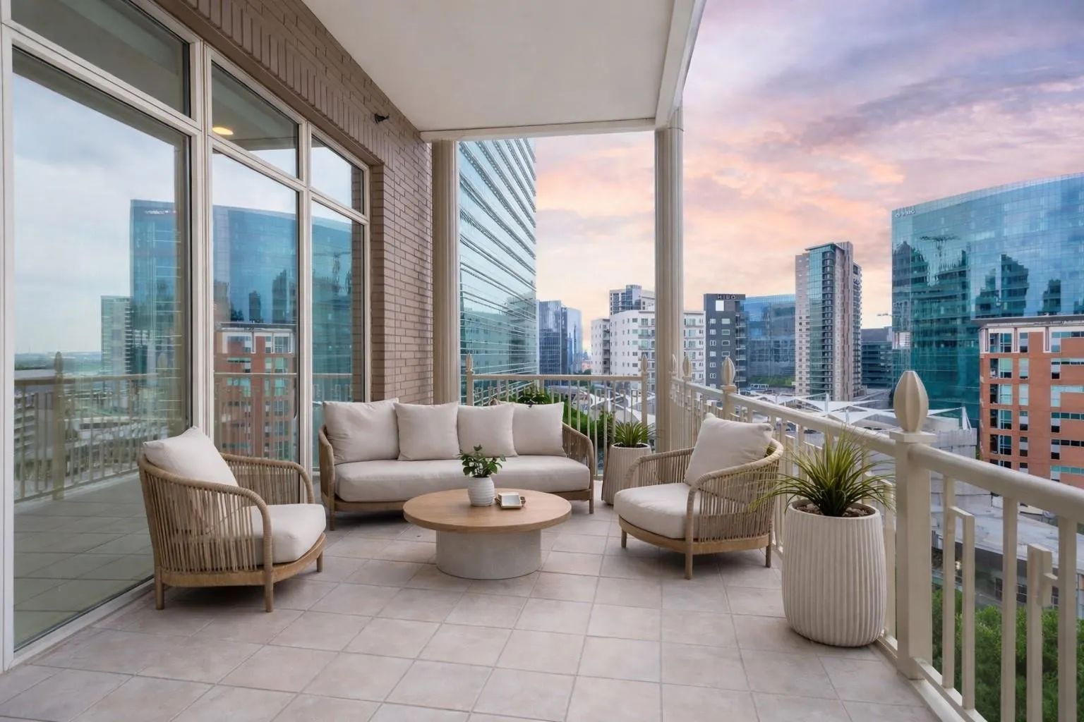 Enjoy views overlooking Uptown. (virtual furniture)