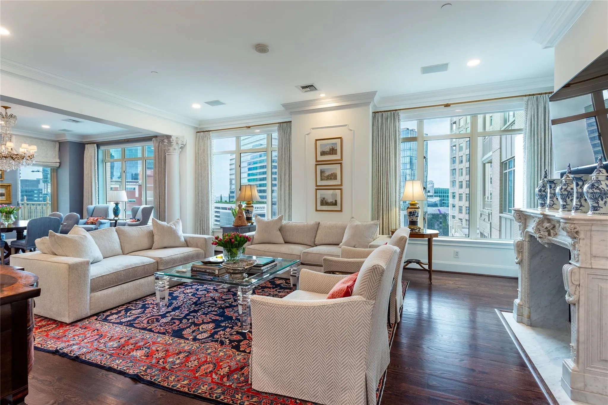 Picture frame moldings reminiscent of a Paris apartment
