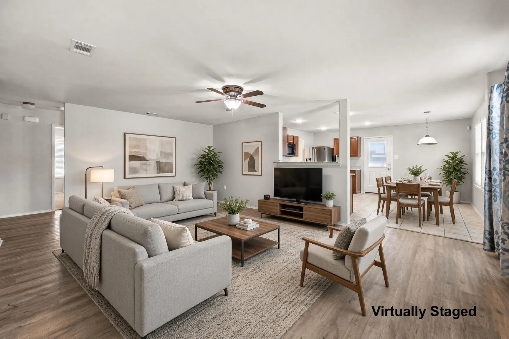 Virtually Staged Living Room